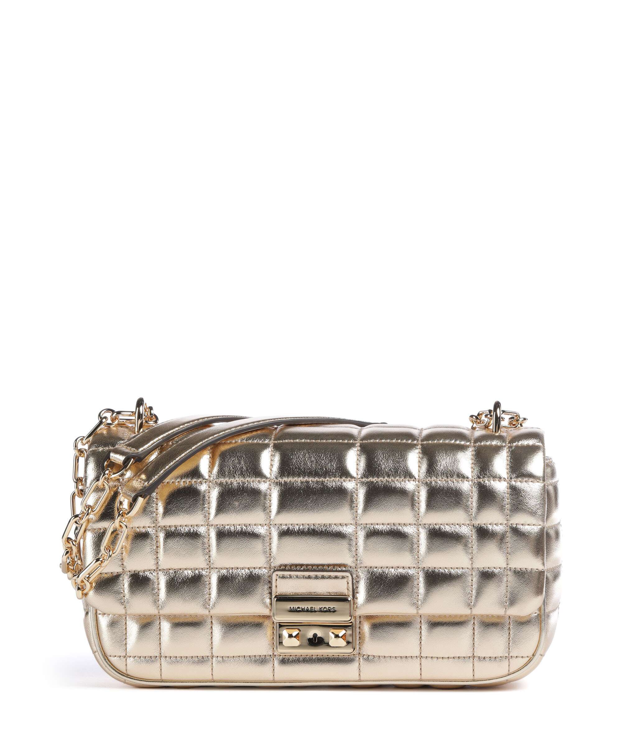 Michael Kors Tribeca Schoudertas pale gold