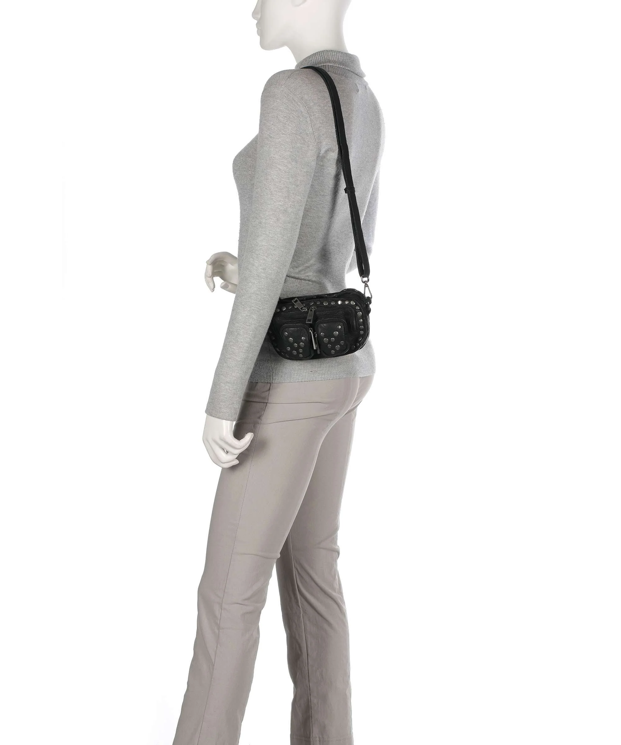 Núnoo River Washed Helena Crossbody tas black - Image 3