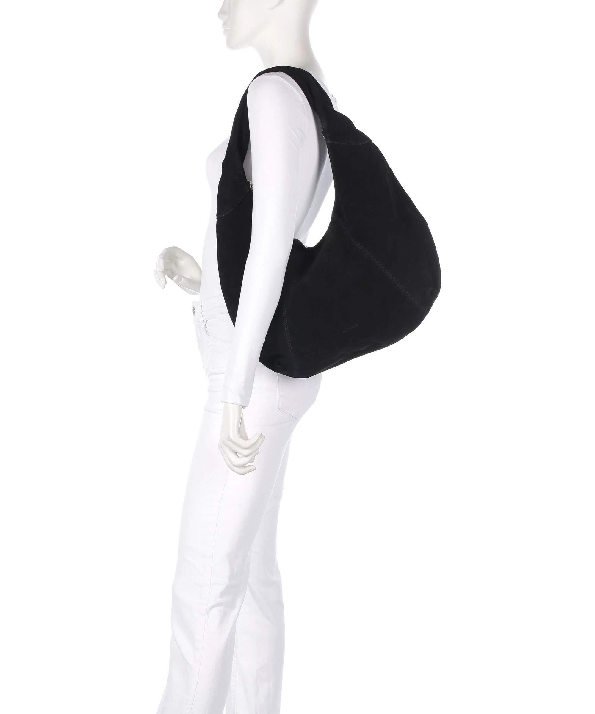 NĂșnoo Suede Gabi Hobo tas black - Image 3