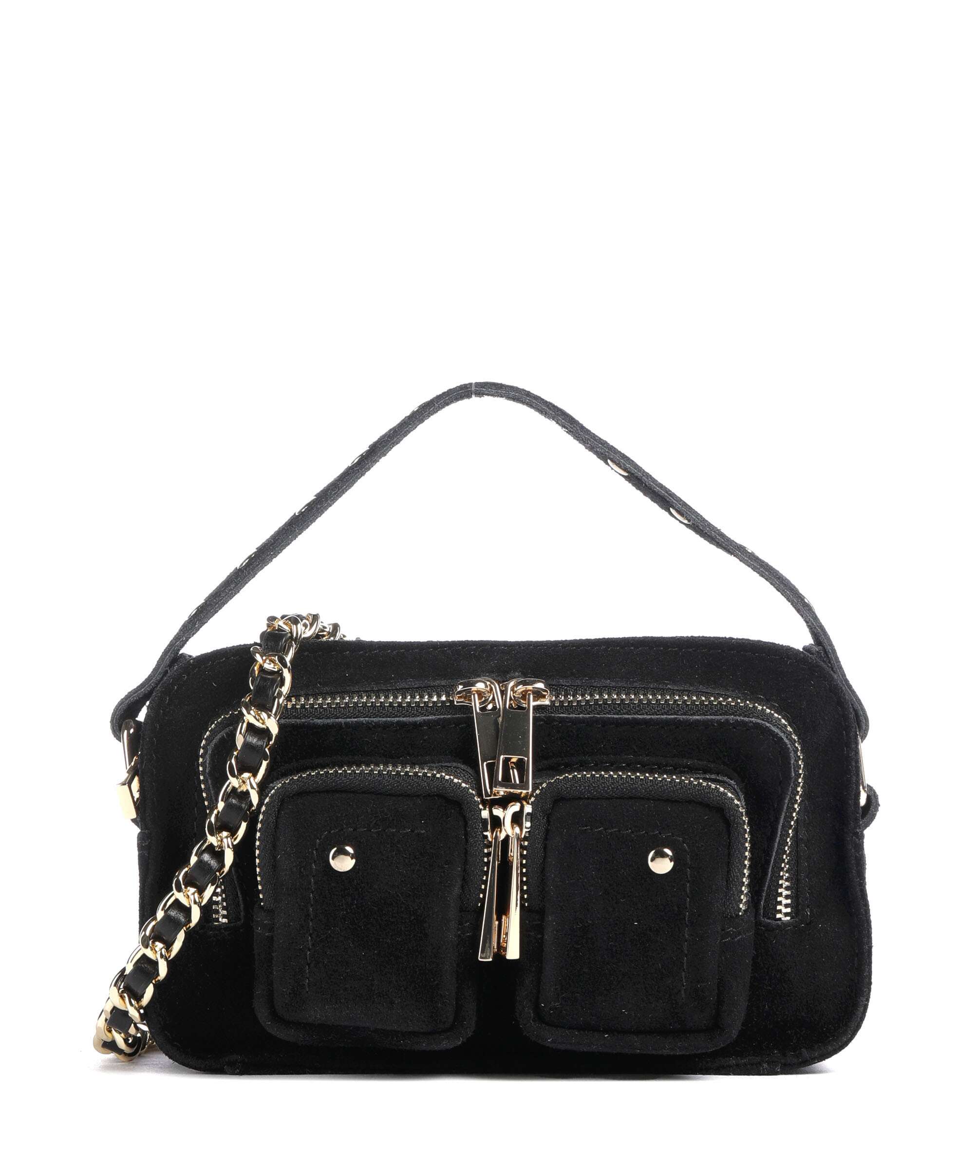 NĂșnoo Suede Helena Crossbody tas black