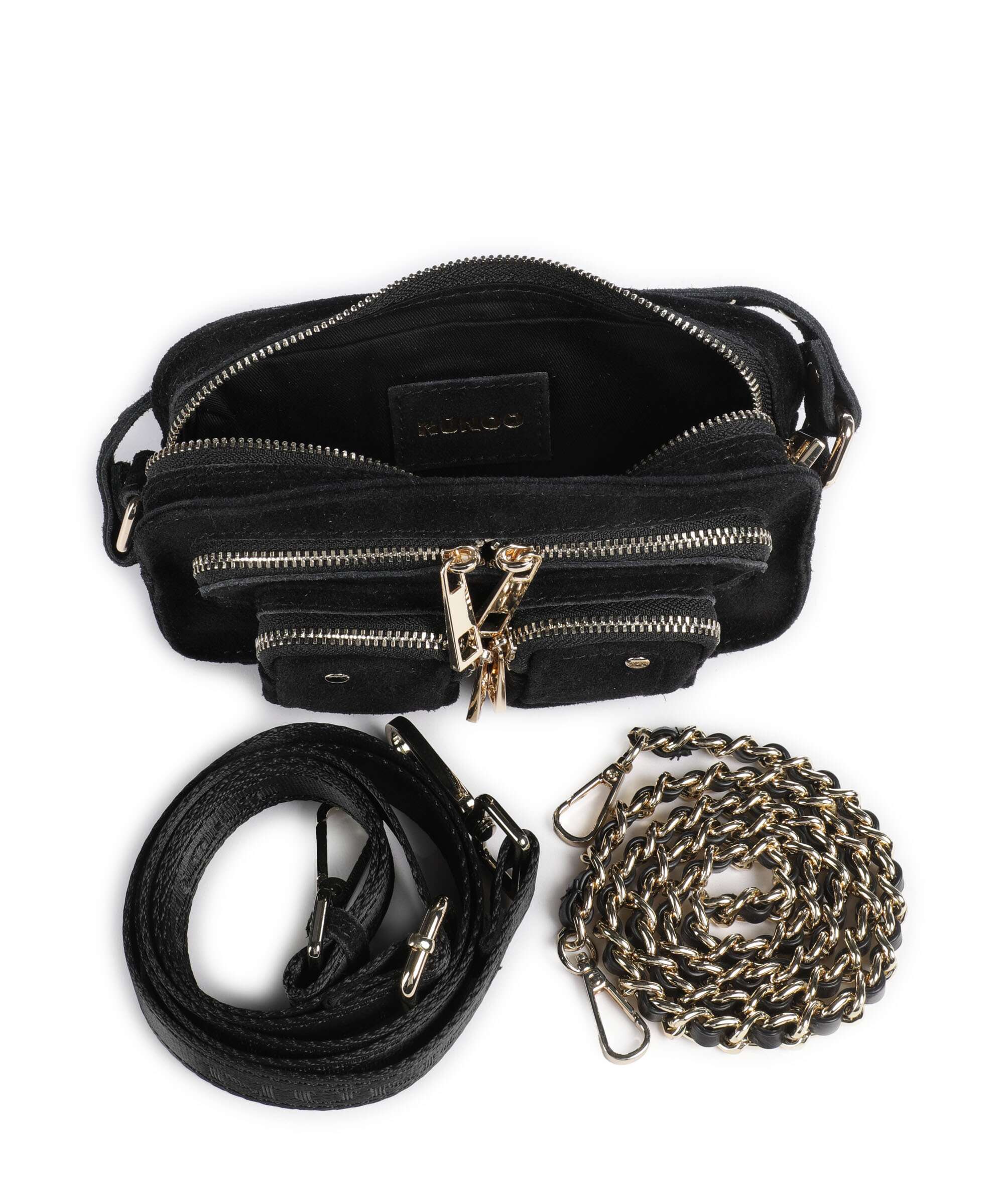 NĂșnoo Suede Helena Crossbody tas black - Image 6