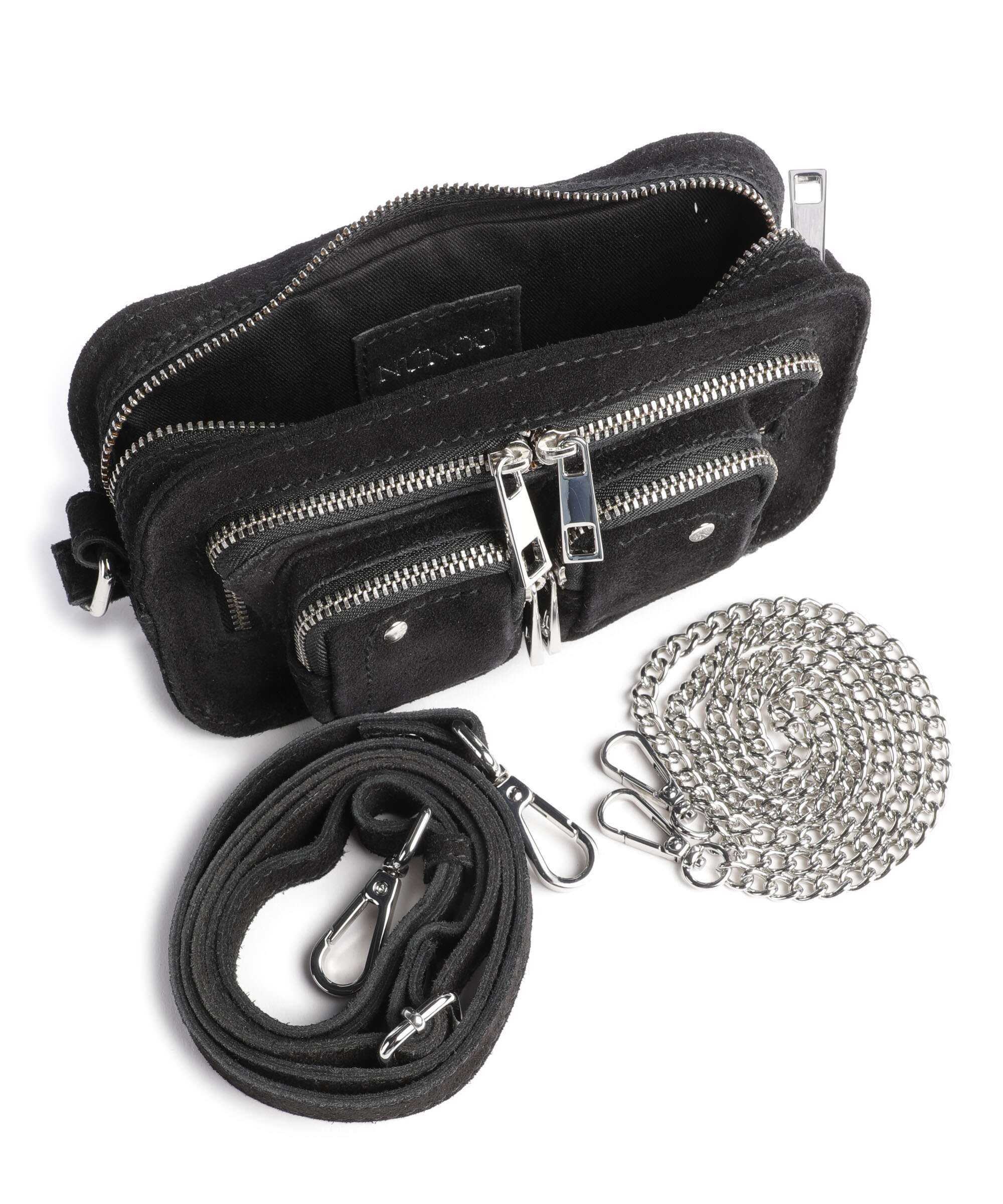 Núnoo Suede Helena Crossbody tas black - Image 6