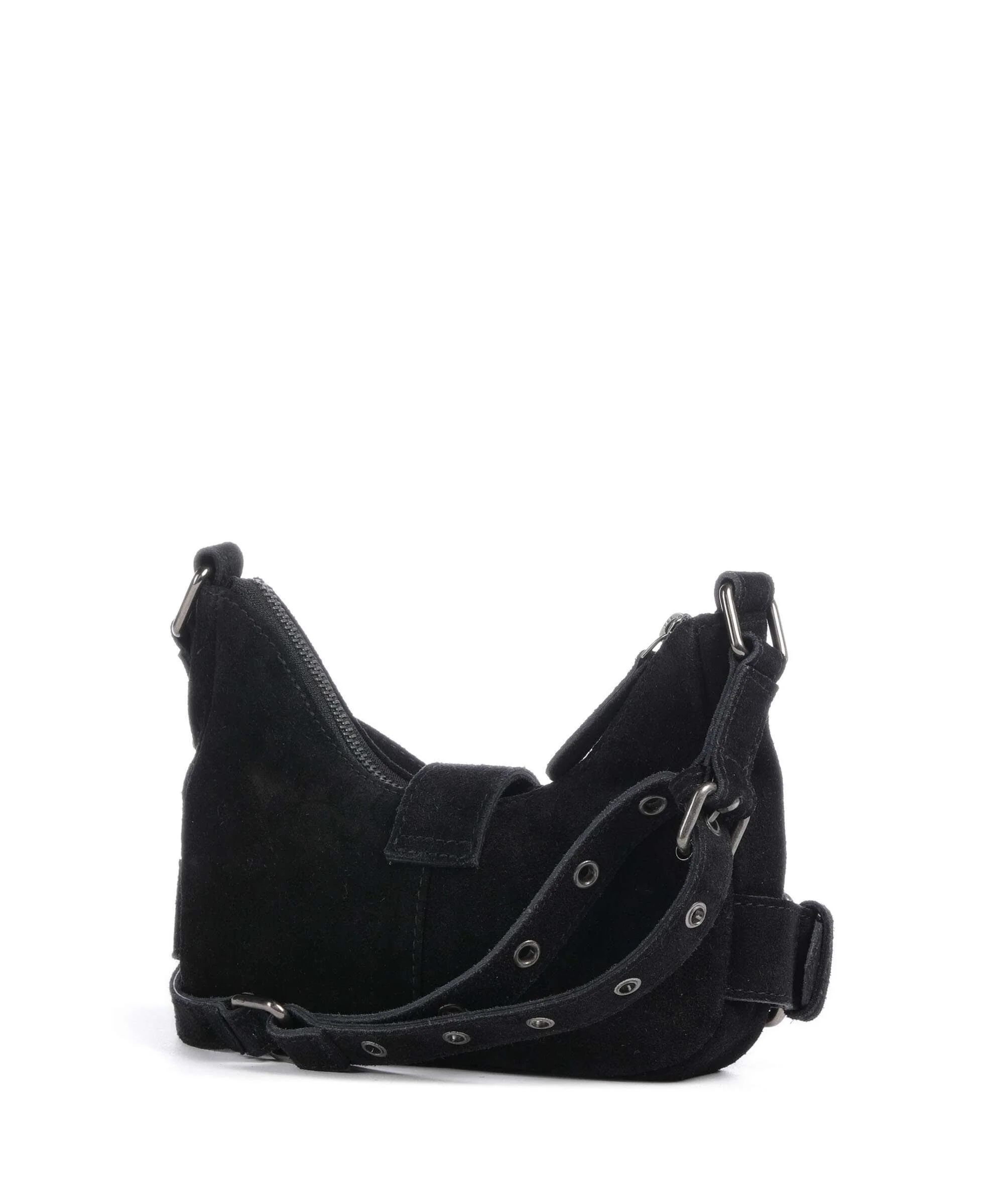 NĂșnoo Suede Palma Schoudertas black - Image 2