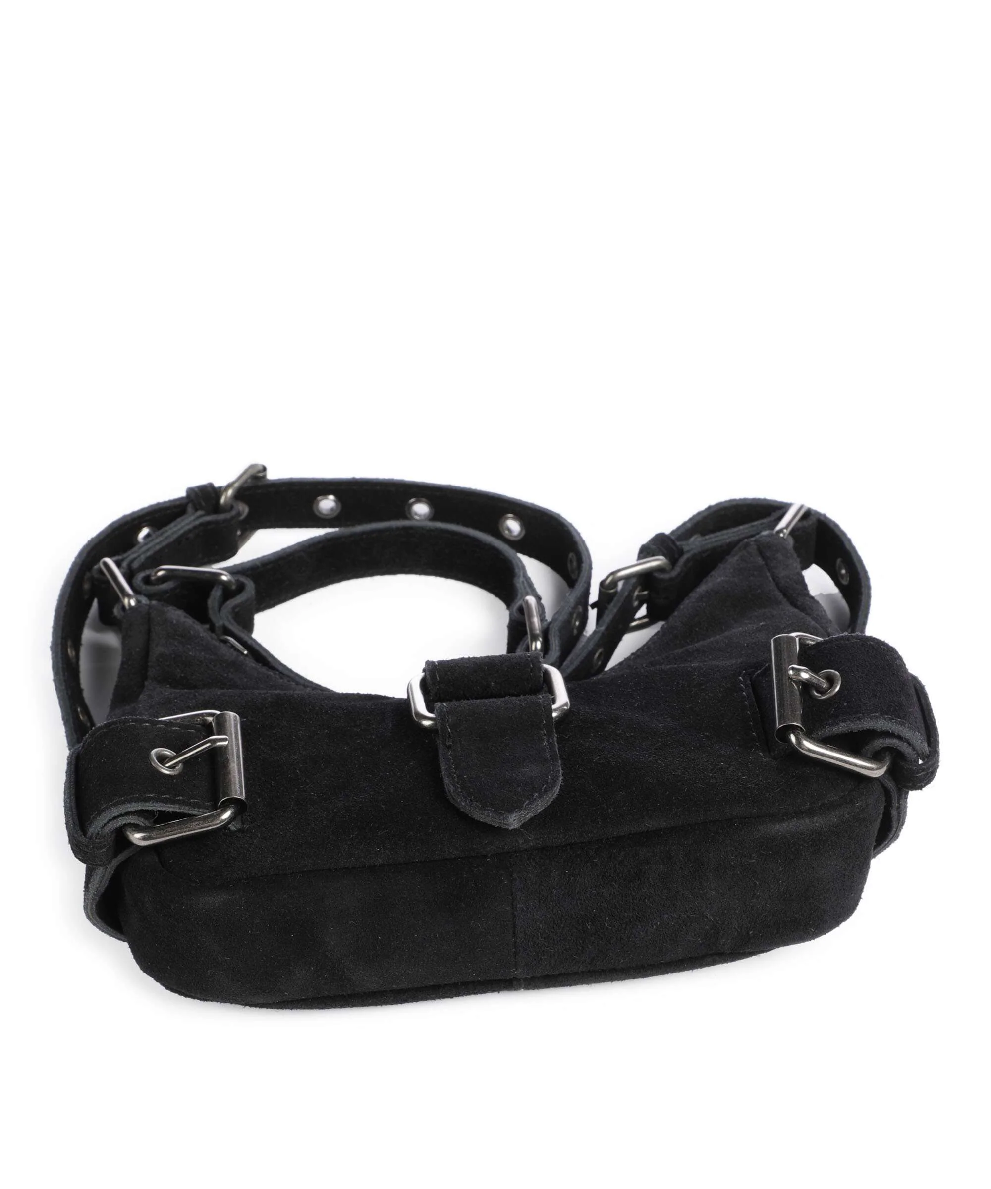 NĂșnoo Suede Palma Schoudertas black - Image 5