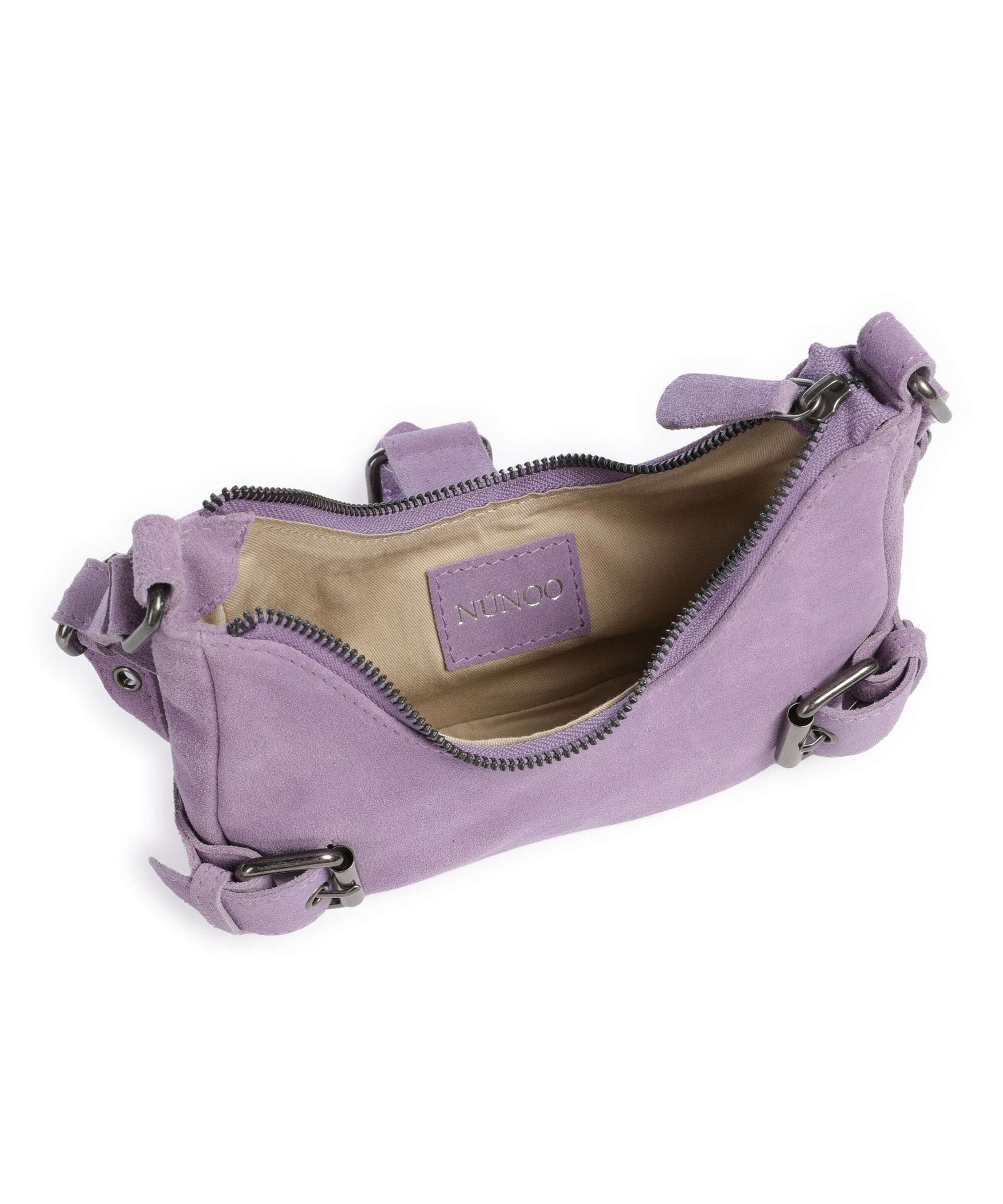 Núnoo Suede Palma Schoudertas purple - Image 6