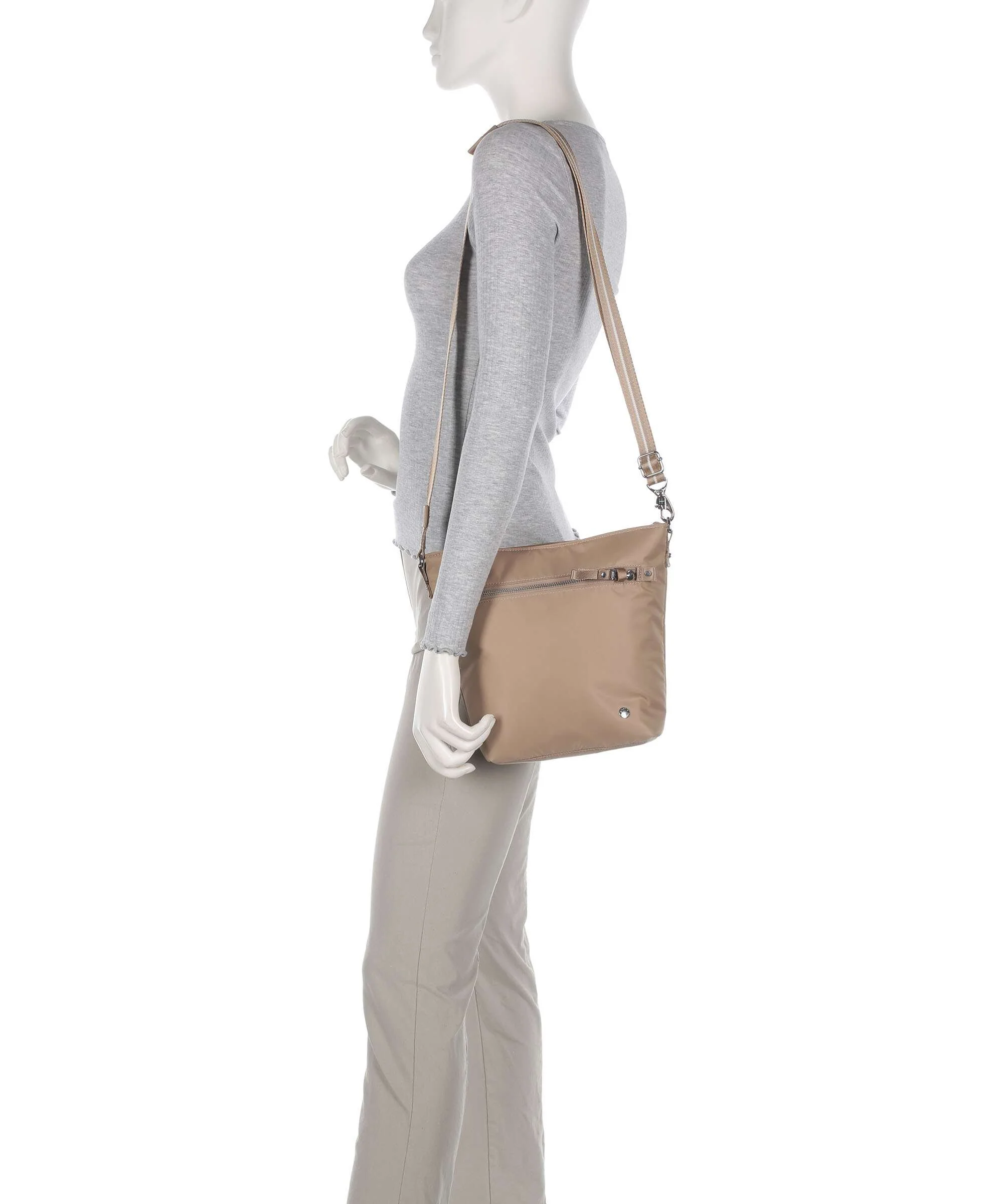 Pacsafe Schoudertas taupe - Image 3