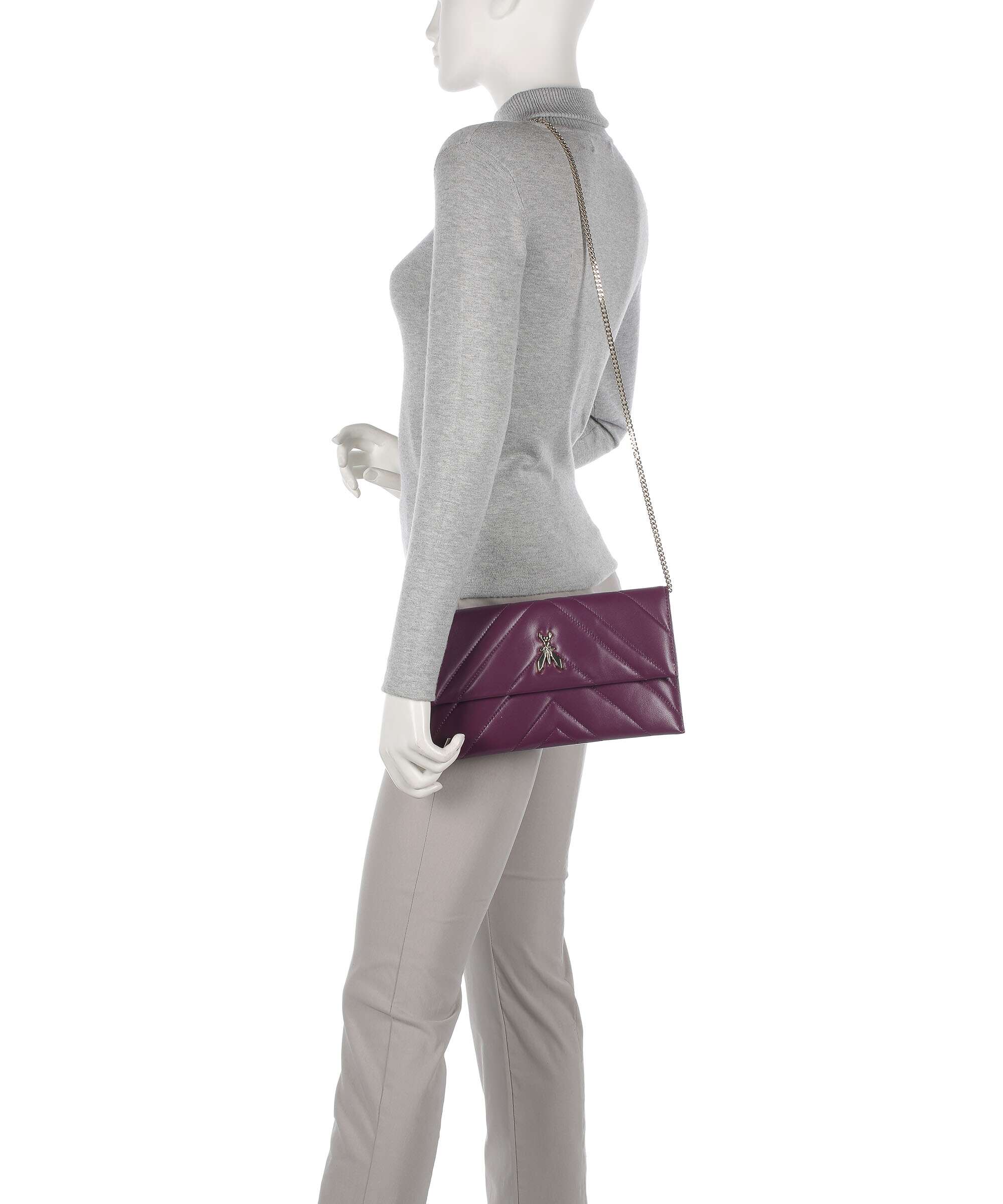 Patrizia Pepe Fly Quilted Crossbody tas futuristic purple - Image 3