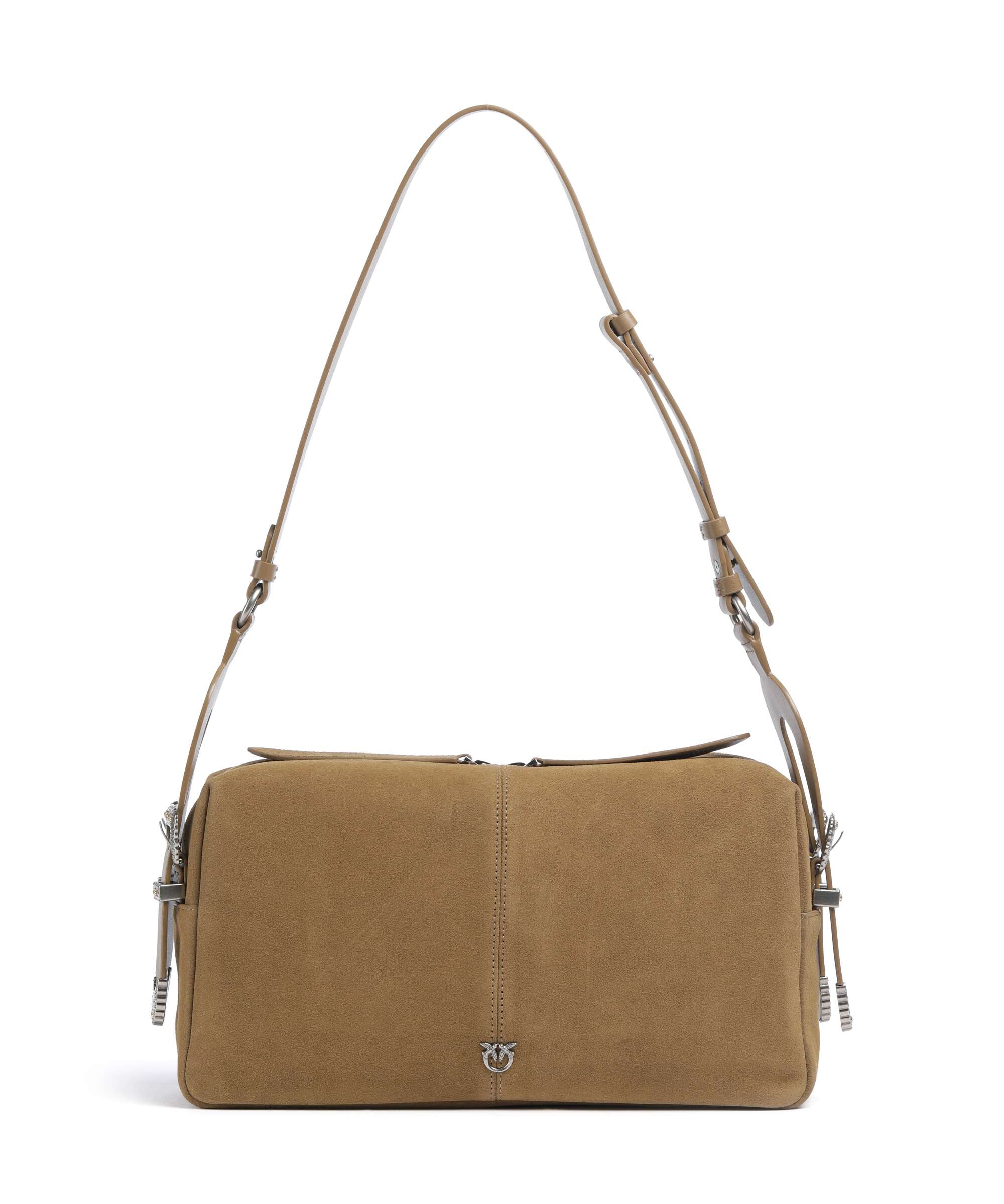 Pinko 24 Classic Schoudertas verde canguro/old silver