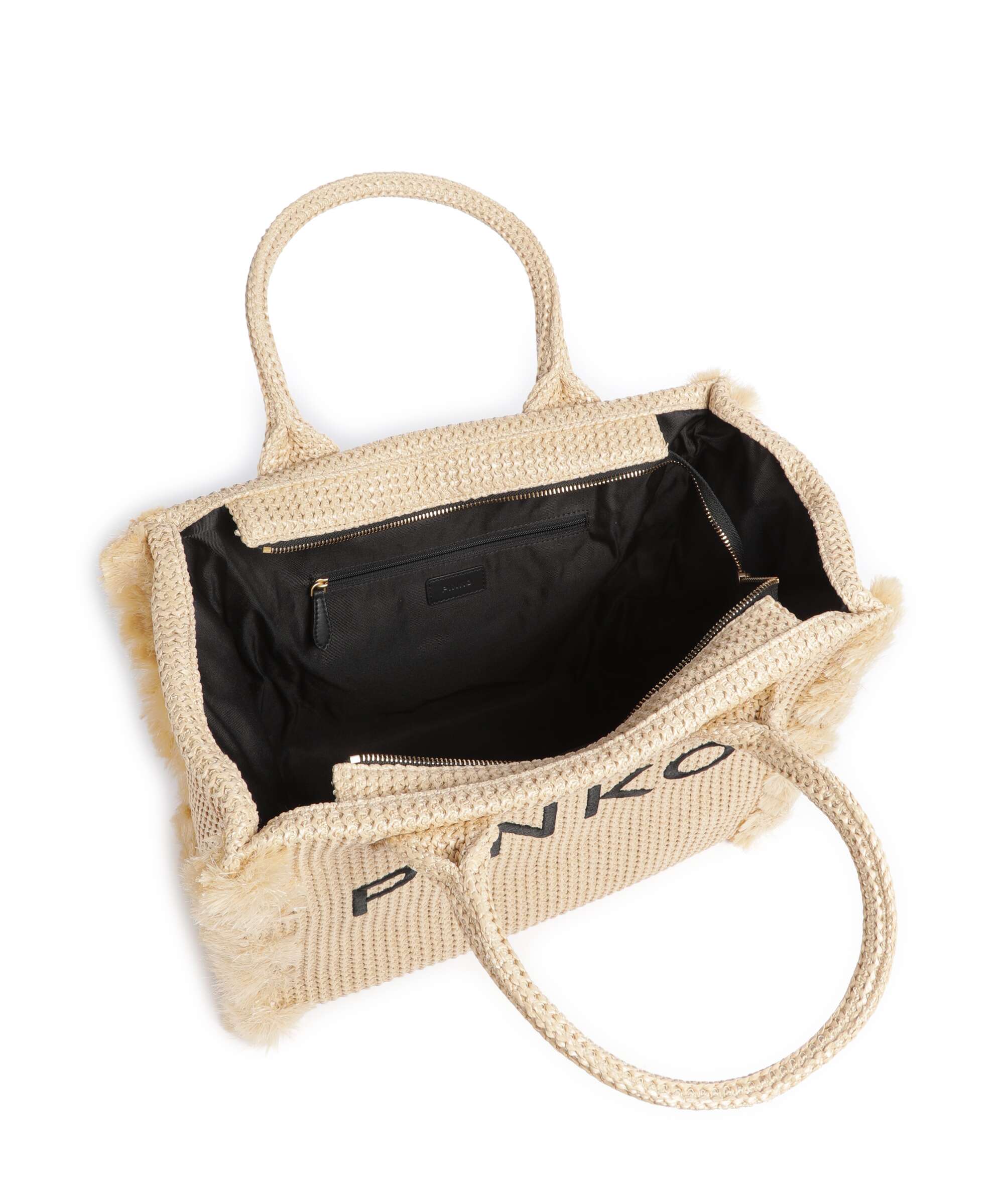 Pinko Beach Handtas paglia/nero/antique gold - Image 5