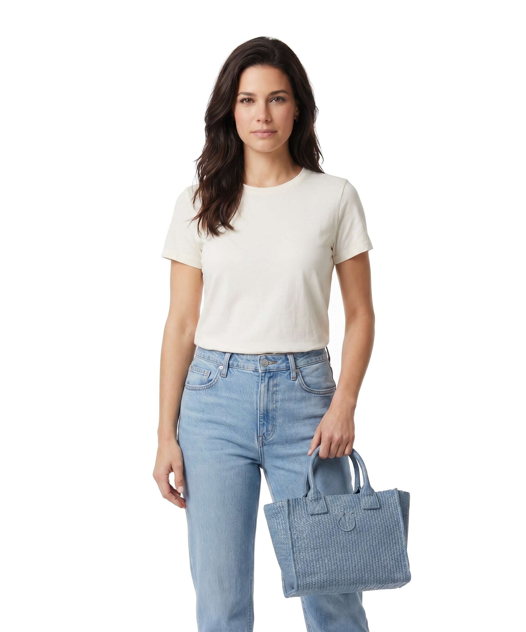 Pinko Beach Mini Handtas light blue - Image 3