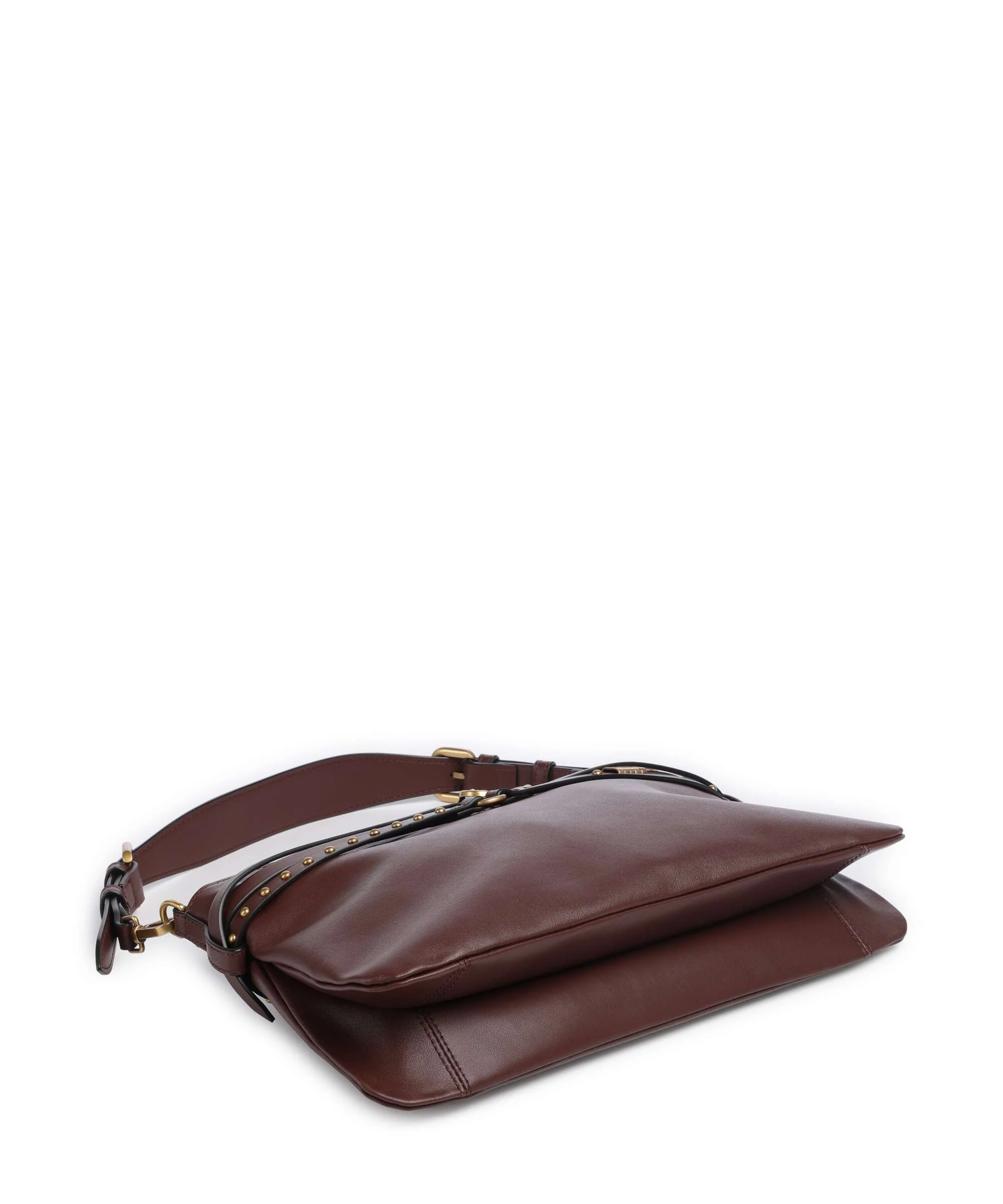 Pinko Belt Classic Schoudertas burgundy wine/antique gold - Image 4