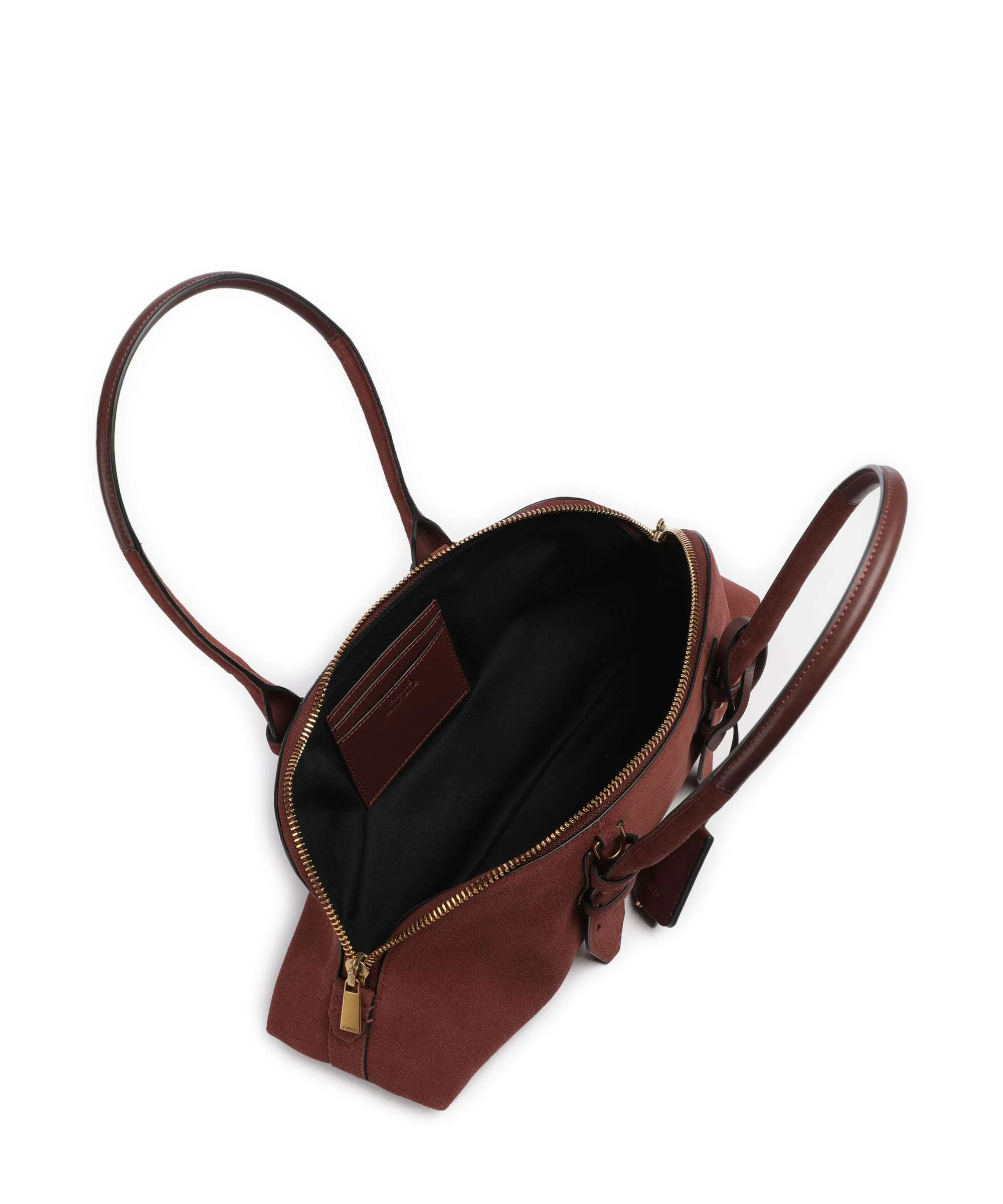 Pinko Bowling Horizontal Big Schoudertas burgundy wine/antique gold - Image 6