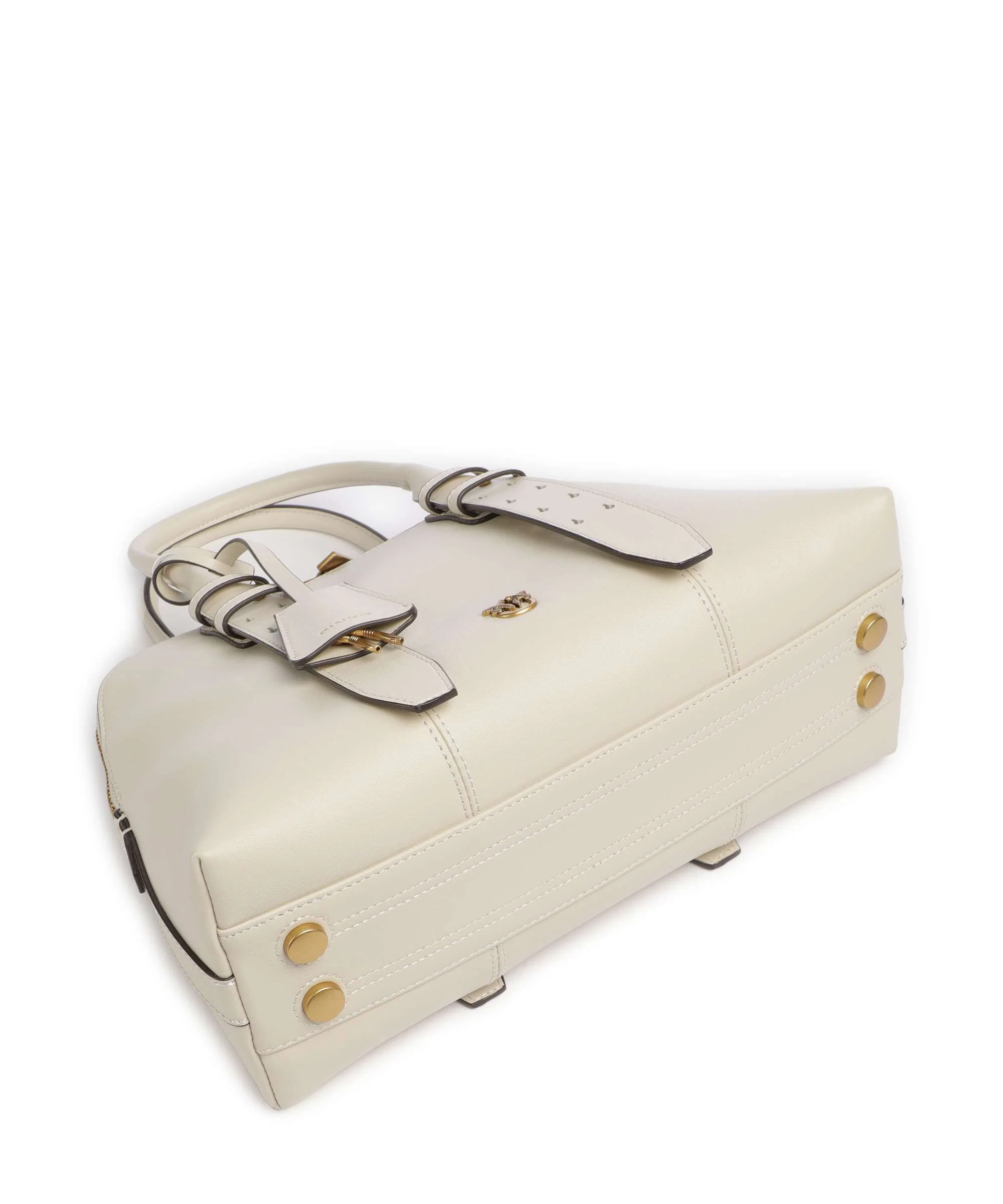Pinko Bowling Medium Handtas bianco seta/antique gold - Image 5