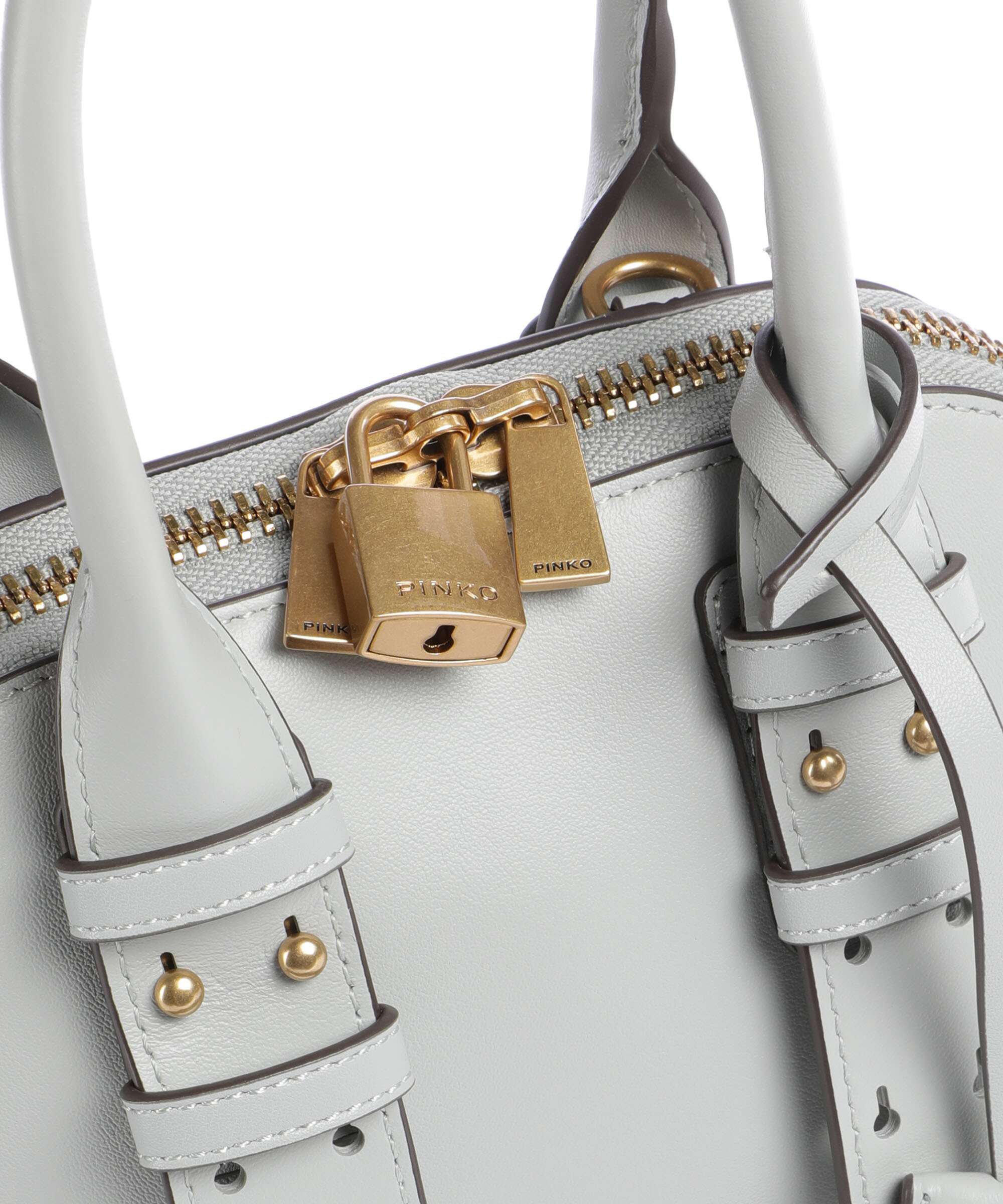 Pinko Bowling Mini Handtas grigio perla/antique gold - Image 5