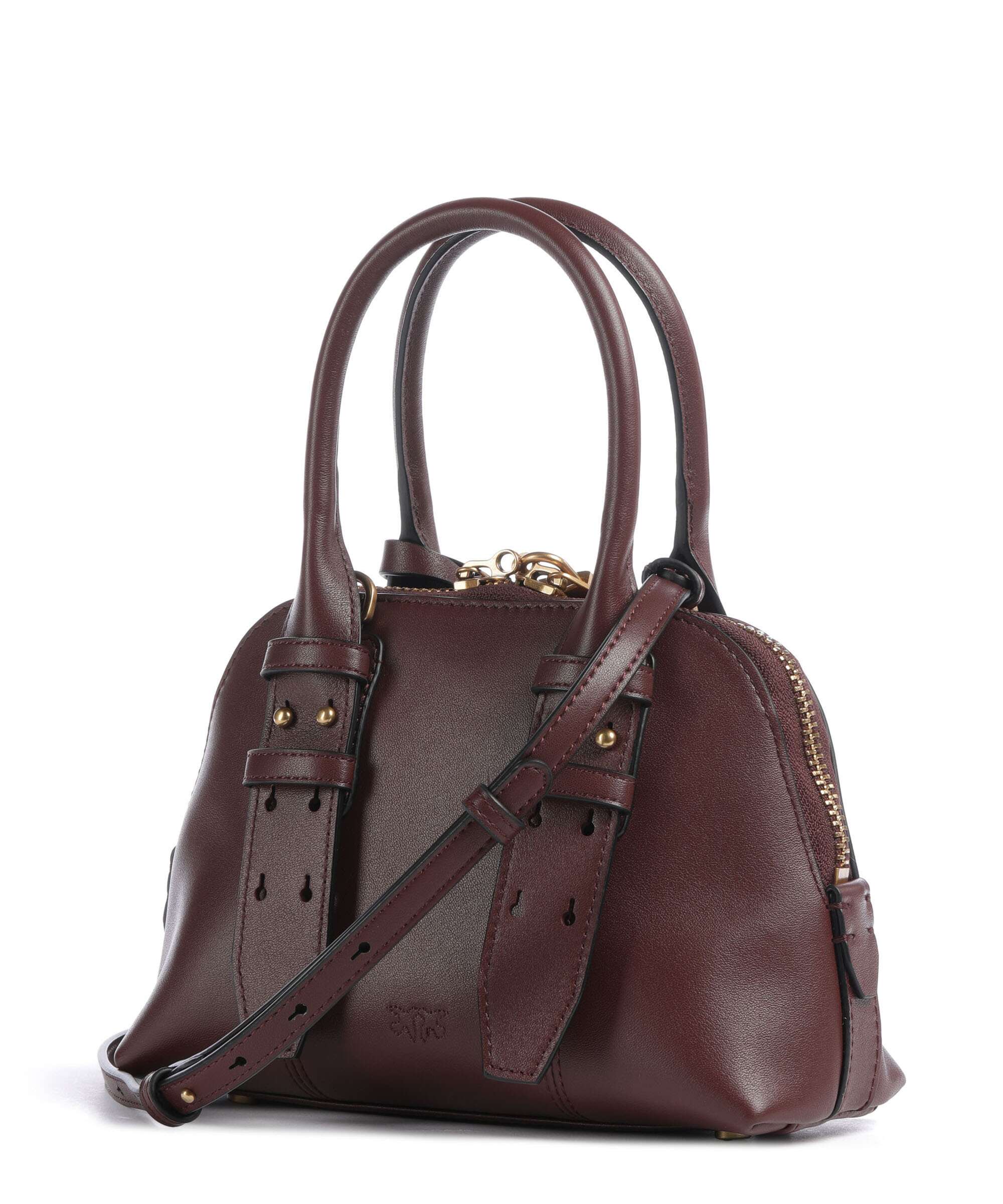 Pinko Bowling Mini Handtas burgundy wine/antique gold - Image 2