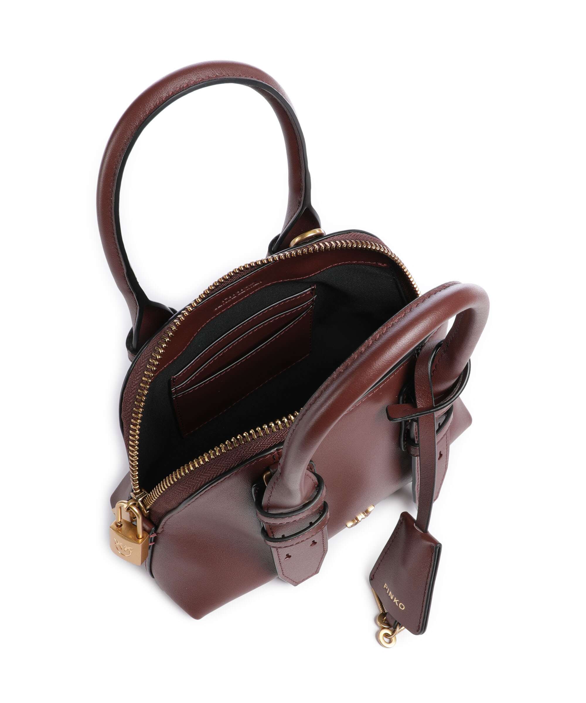 Pinko Bowling Mini Handtas burgundy wine/antique gold - Image 6