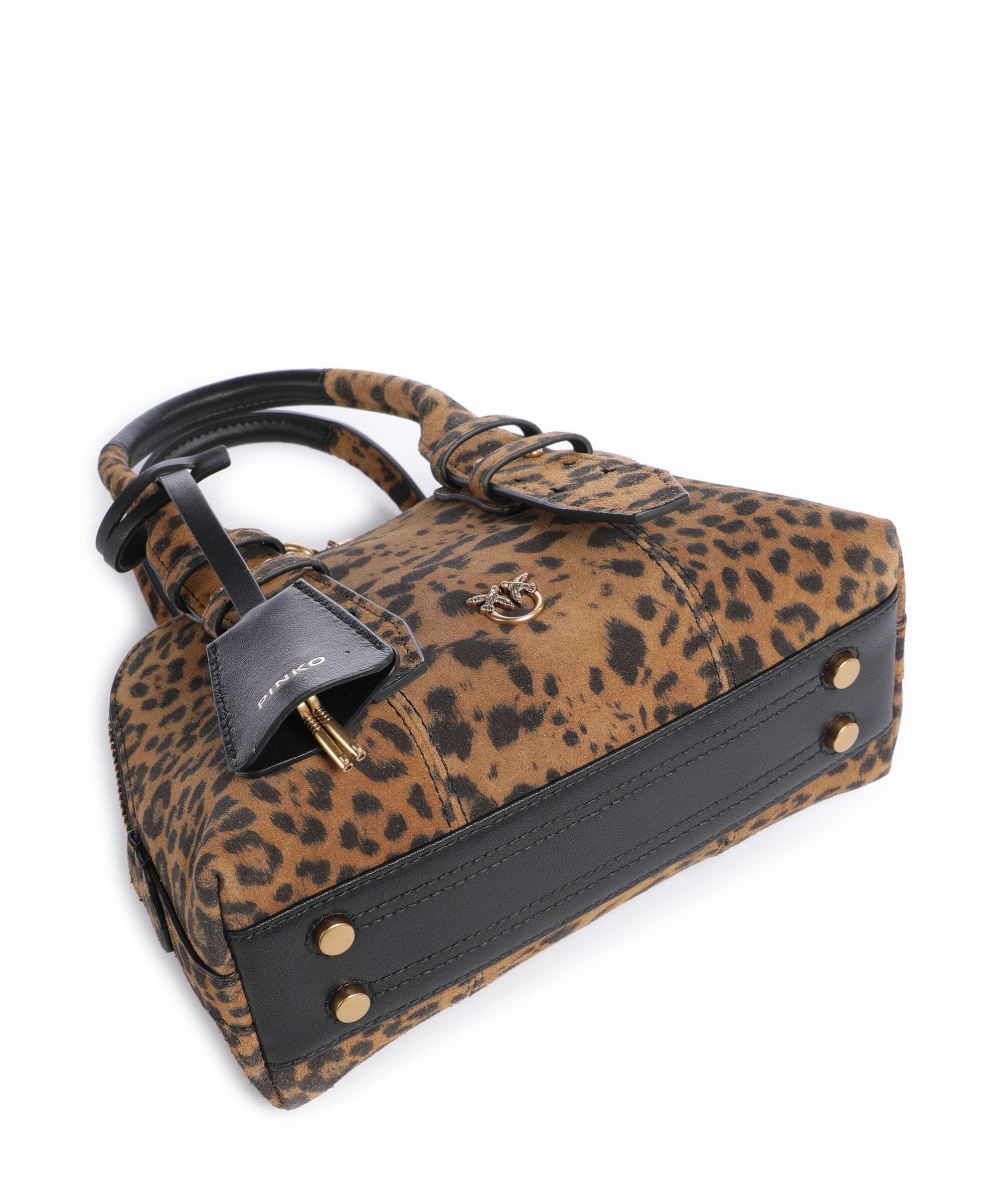 Pinko Bowling Mini Handtas maculato/marrone/antique gold - Image 5