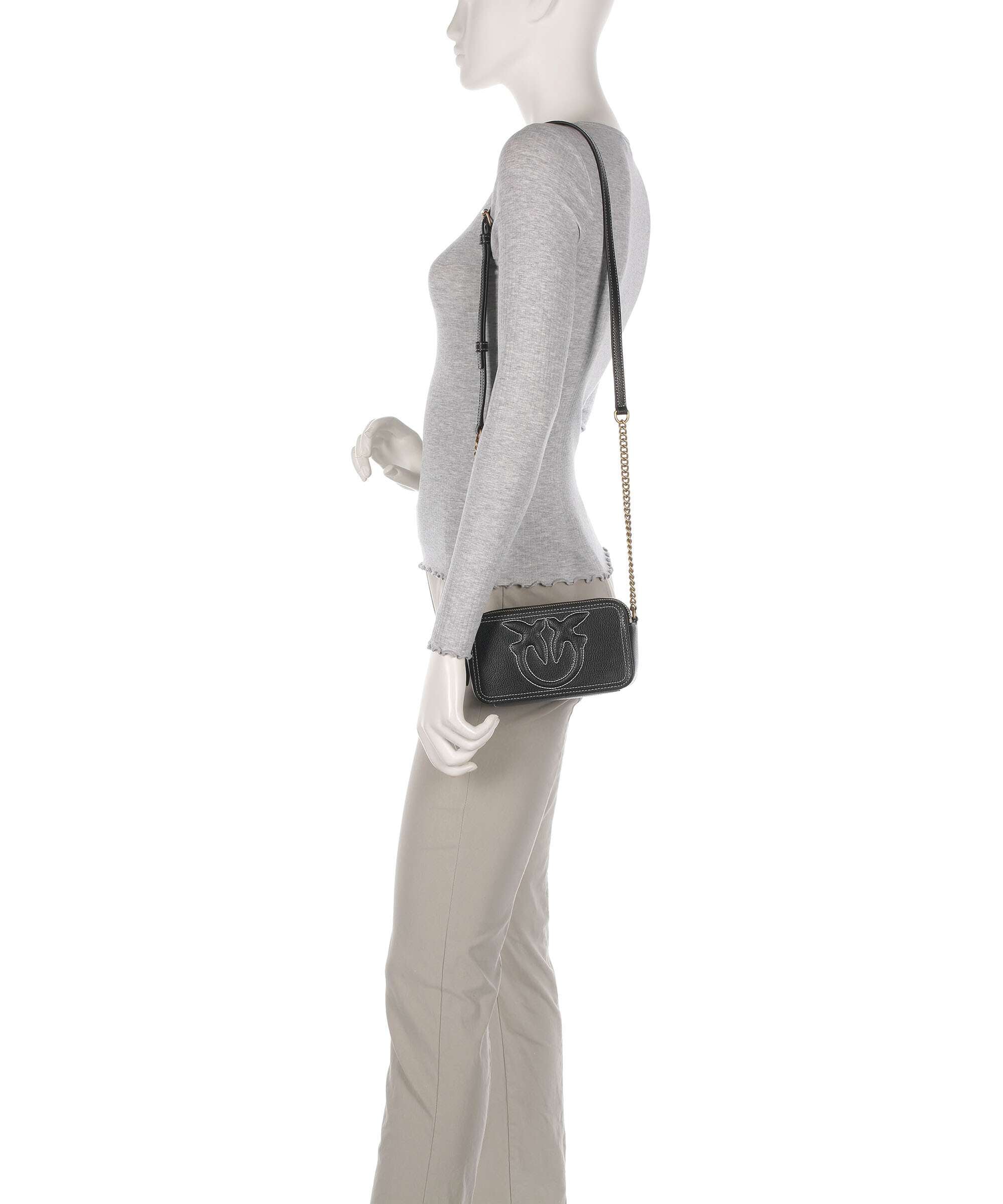 Pinko Carrie Crossbody tas nero/antique gold - Image 3