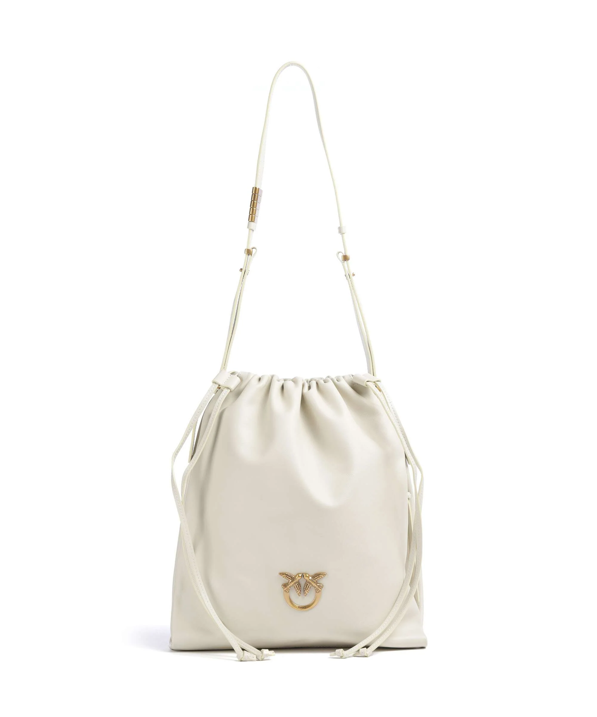 Pinko Classic Slouchy Emmertas bianco seta/antique gold