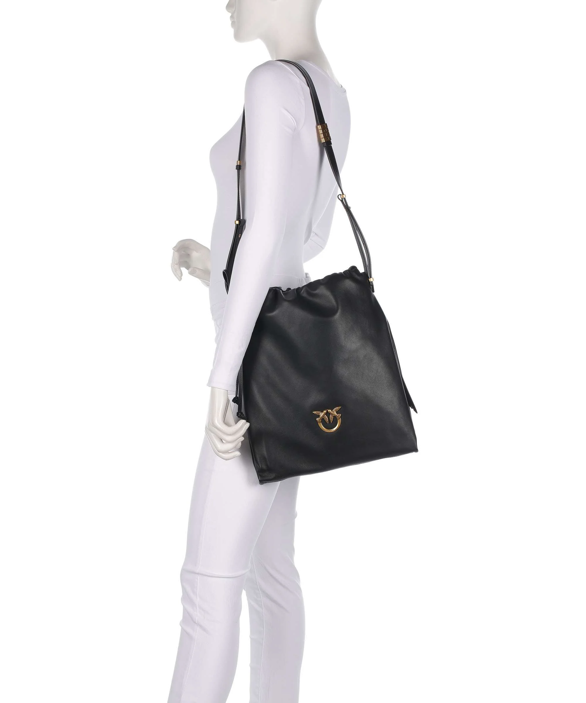 Pinko Classic Slouchy Emmertas nero/antique gold - Image 3