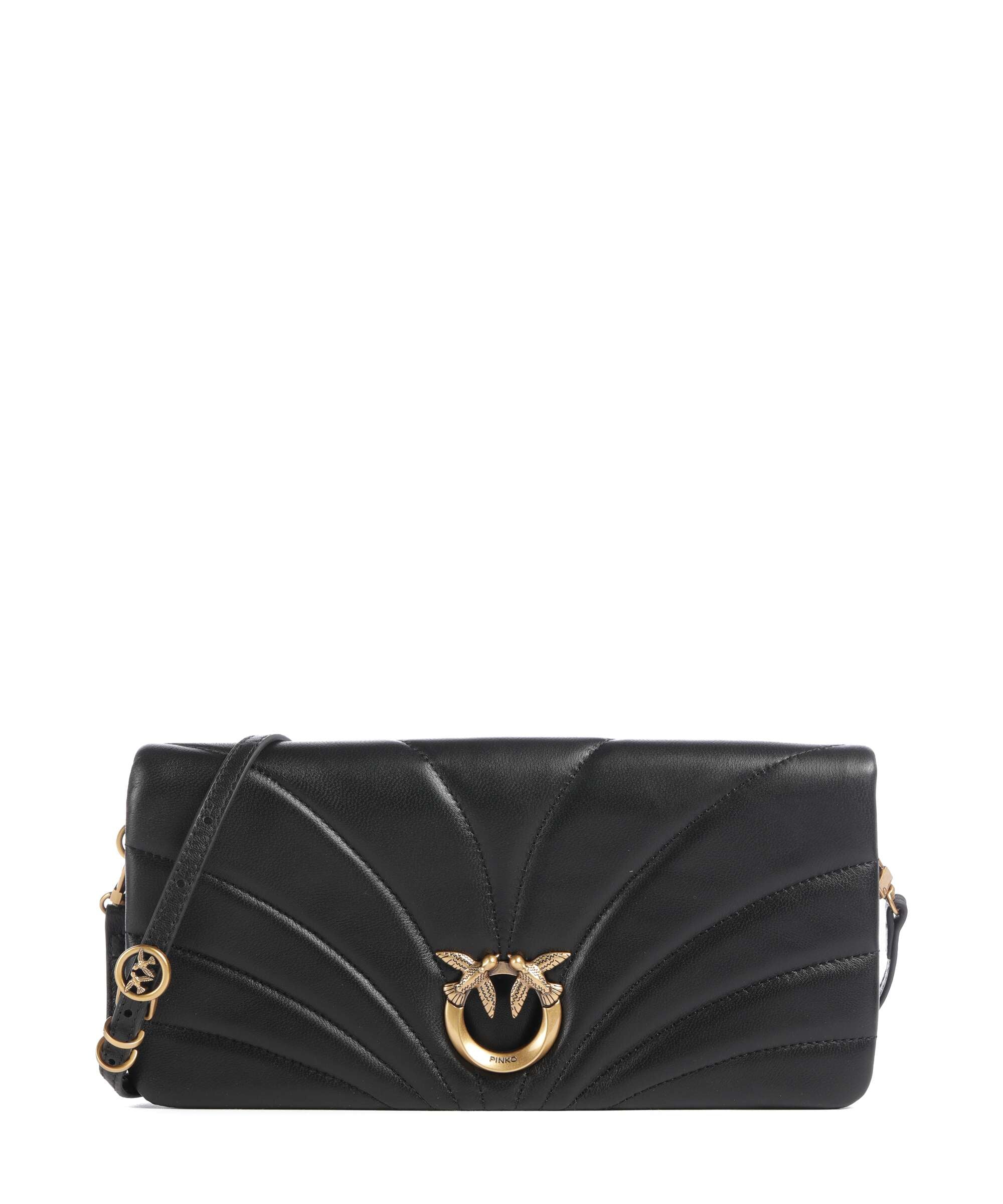 Pinko Click Horizontal Classic Crossbody tas nero/antique gold