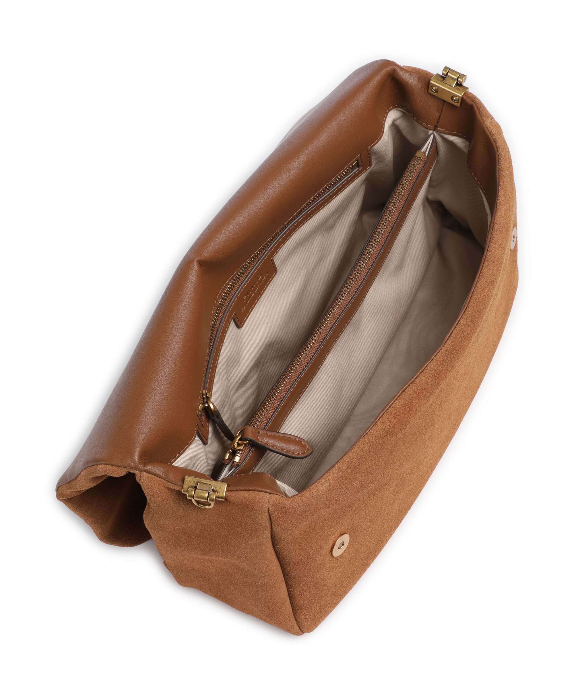 Pinko Click Soft Horizontal Schoudertas marrone/leone/antique gold - Image 5