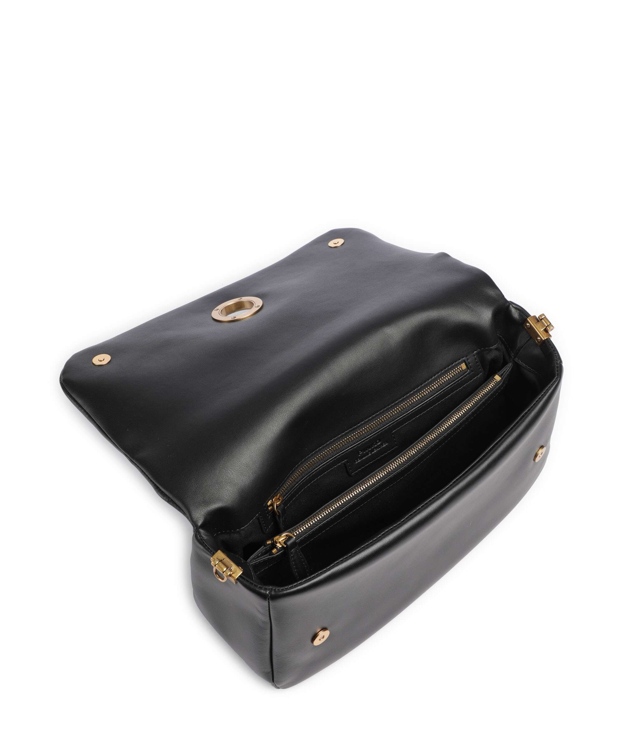 Pinko Click Soft Horizontal Schoudertas nero/antique gold - Image 5