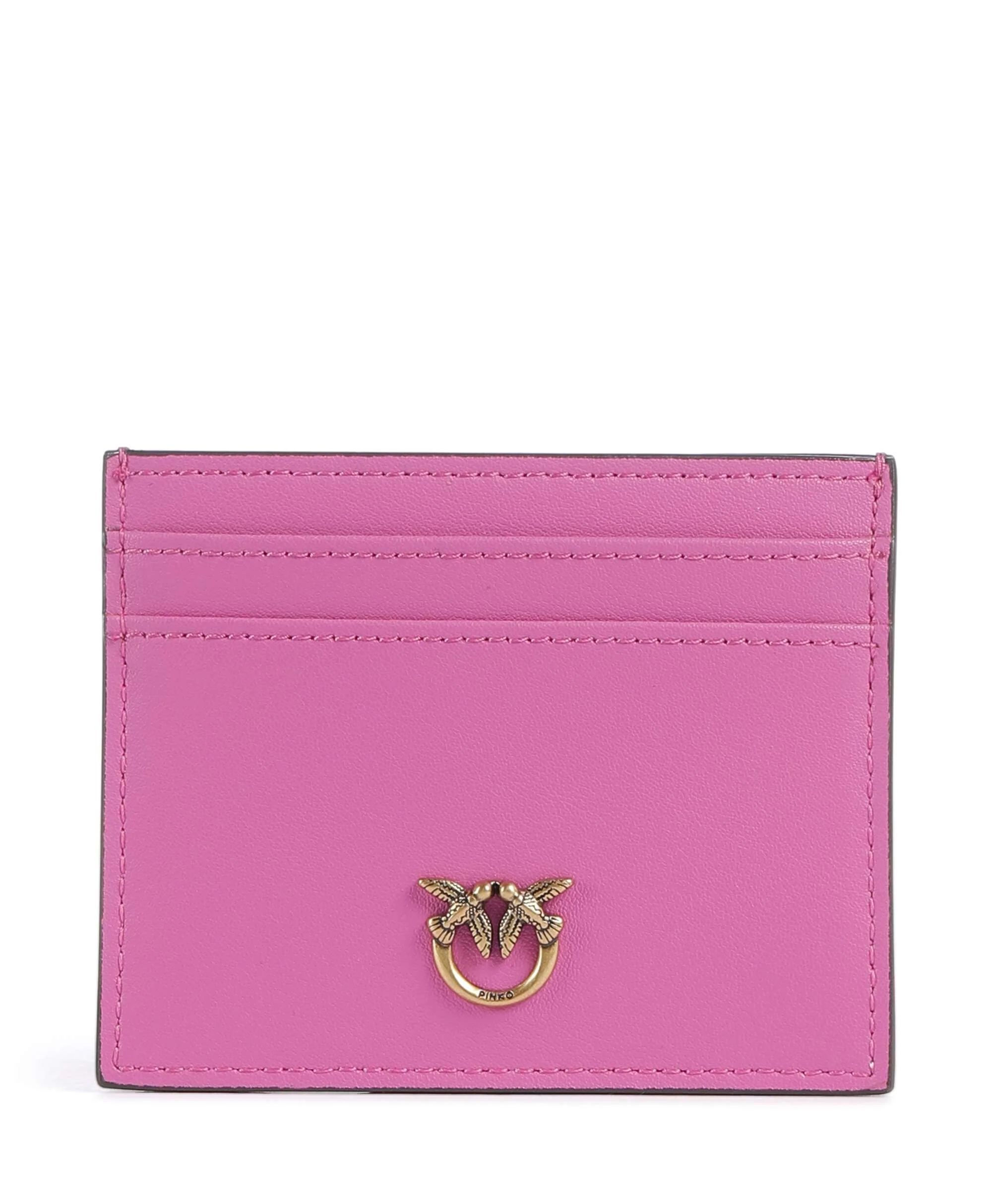 Pinko Creditcardhouder rosa flogo/antique gold