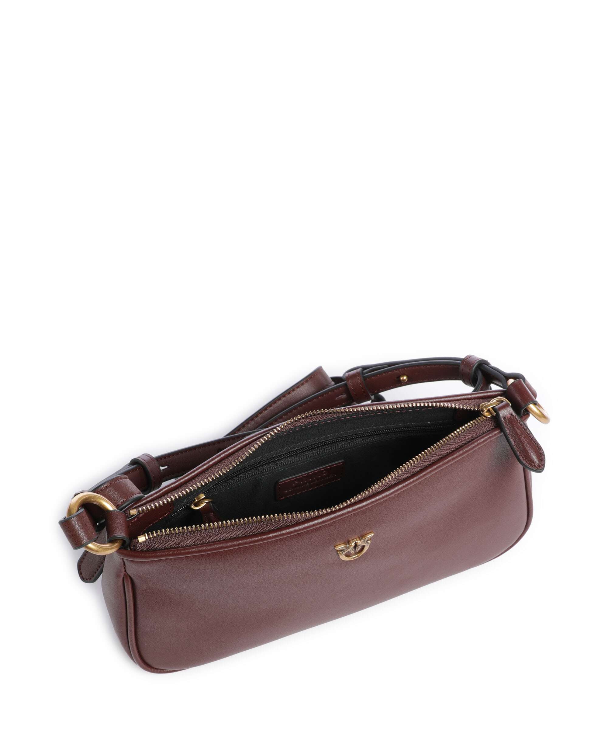 Pinko Half Moon Mini Crossbody tas burgundy wine/antique gold - Image 6