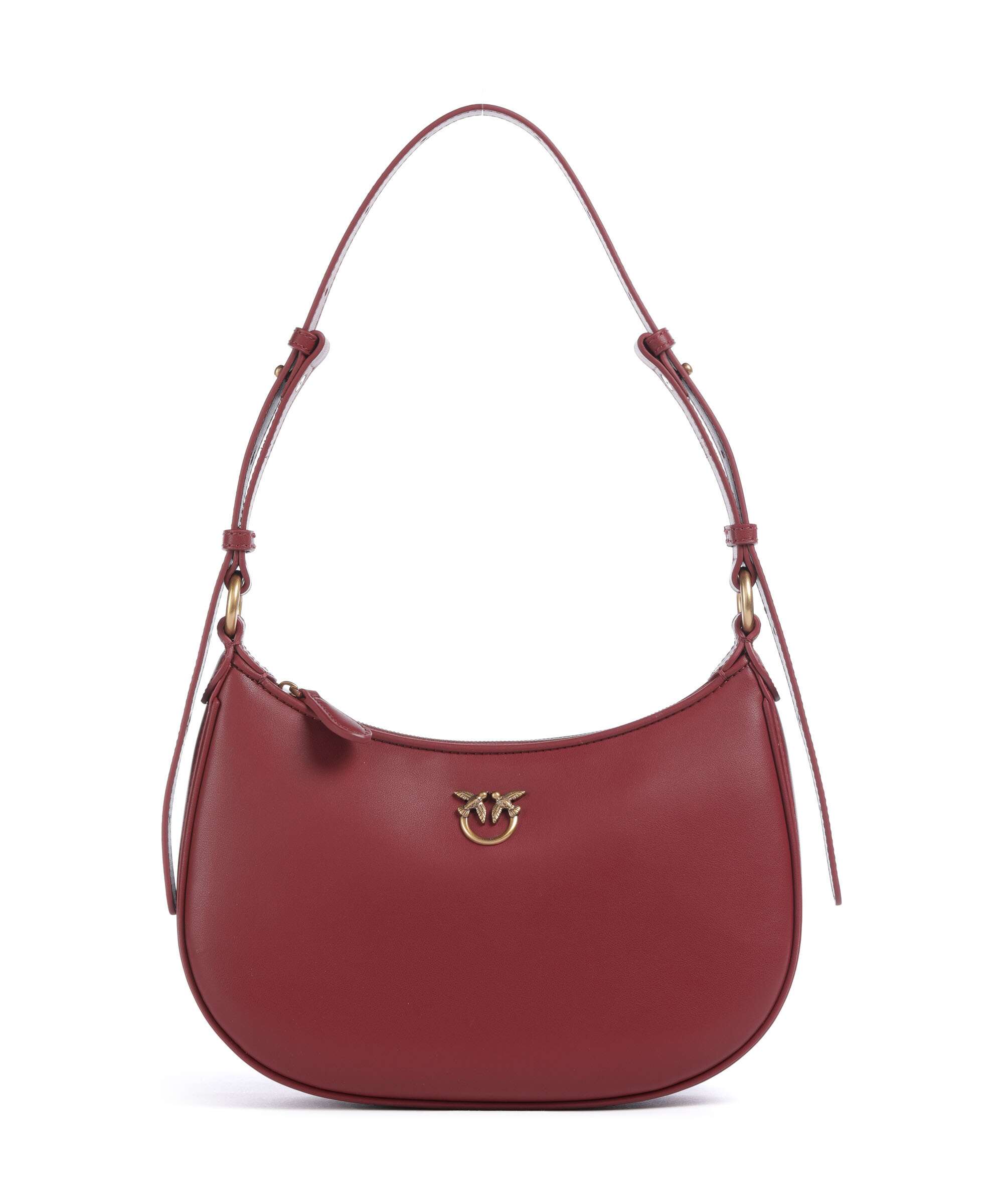 Pinko Half Moon Mini Schoudertas bordeaux merlot/antique gold