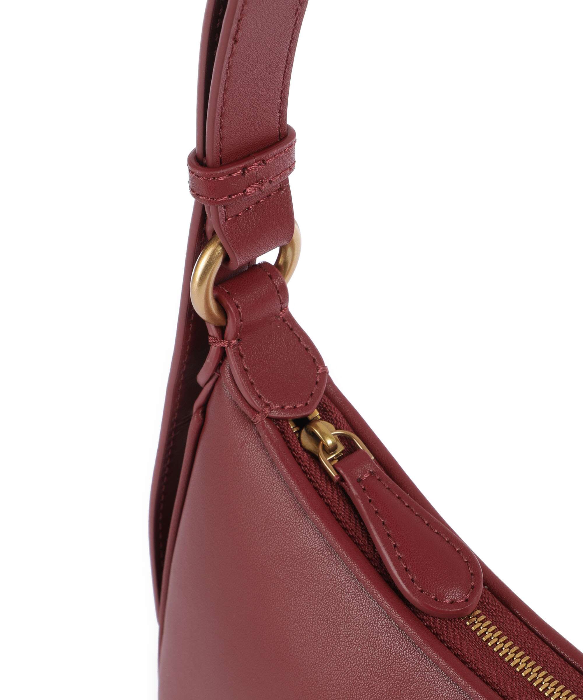 Pinko Half Moon Mini Schoudertas bordeaux merlot/antique gold - Image 4