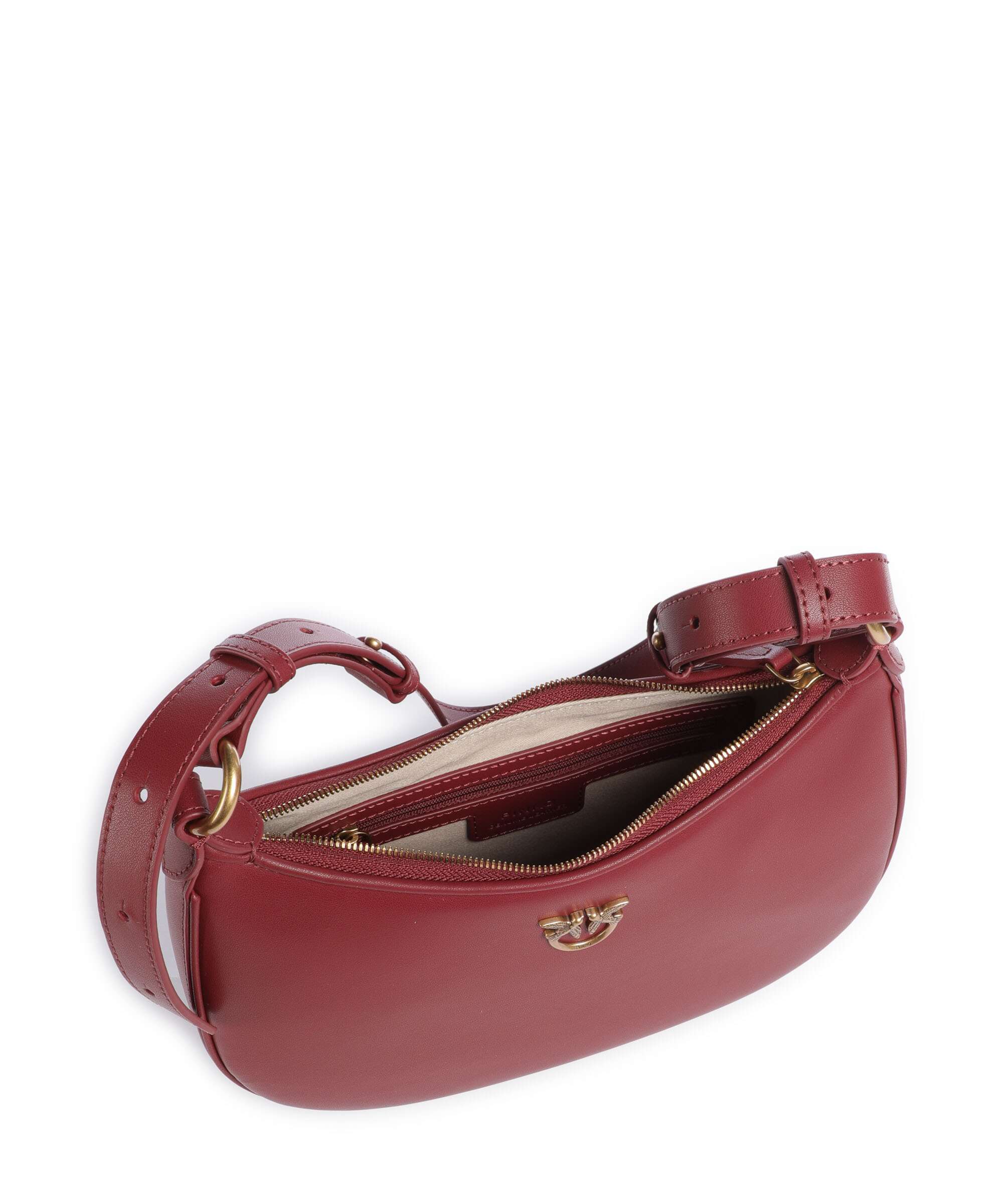 Pinko Half Moon Mini Schoudertas bordeaux merlot/antique gold - Image 6