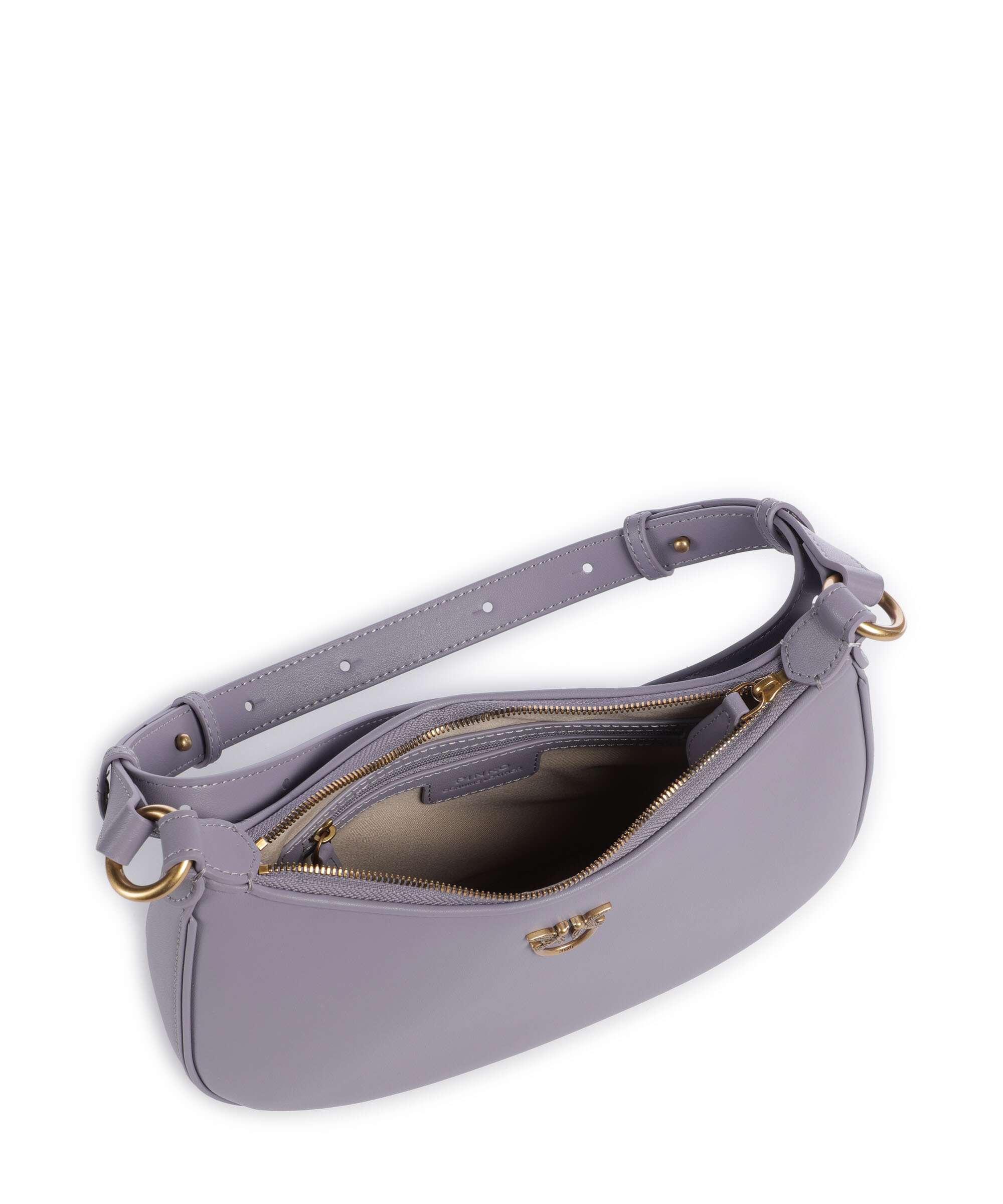 Pinko Half Moon Mini Schoudertas cenerre viola/antique gold - Image 6