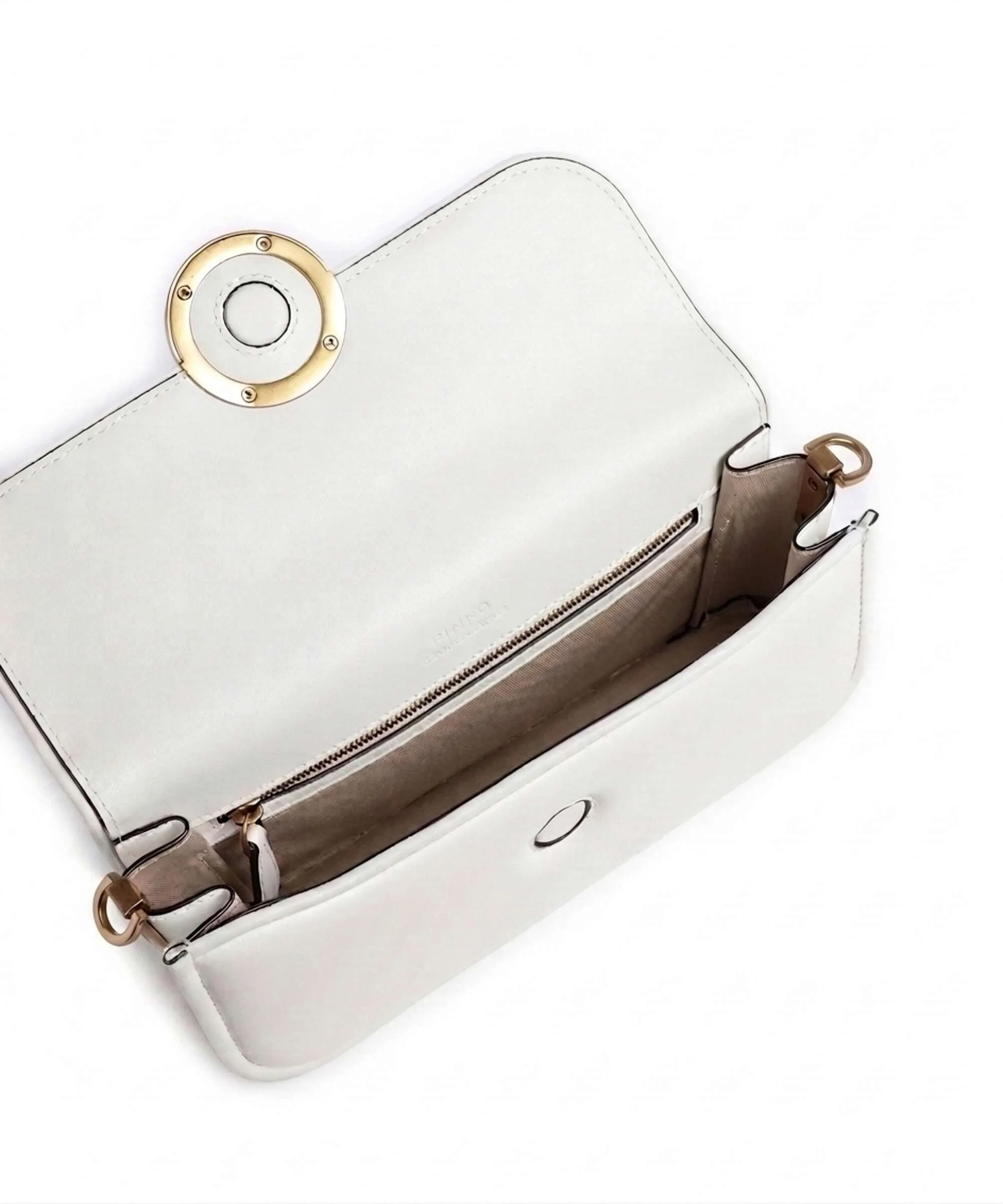 Pinko Love Box Horizontal Schoudertas bianco nembo/antique gold - Image 5