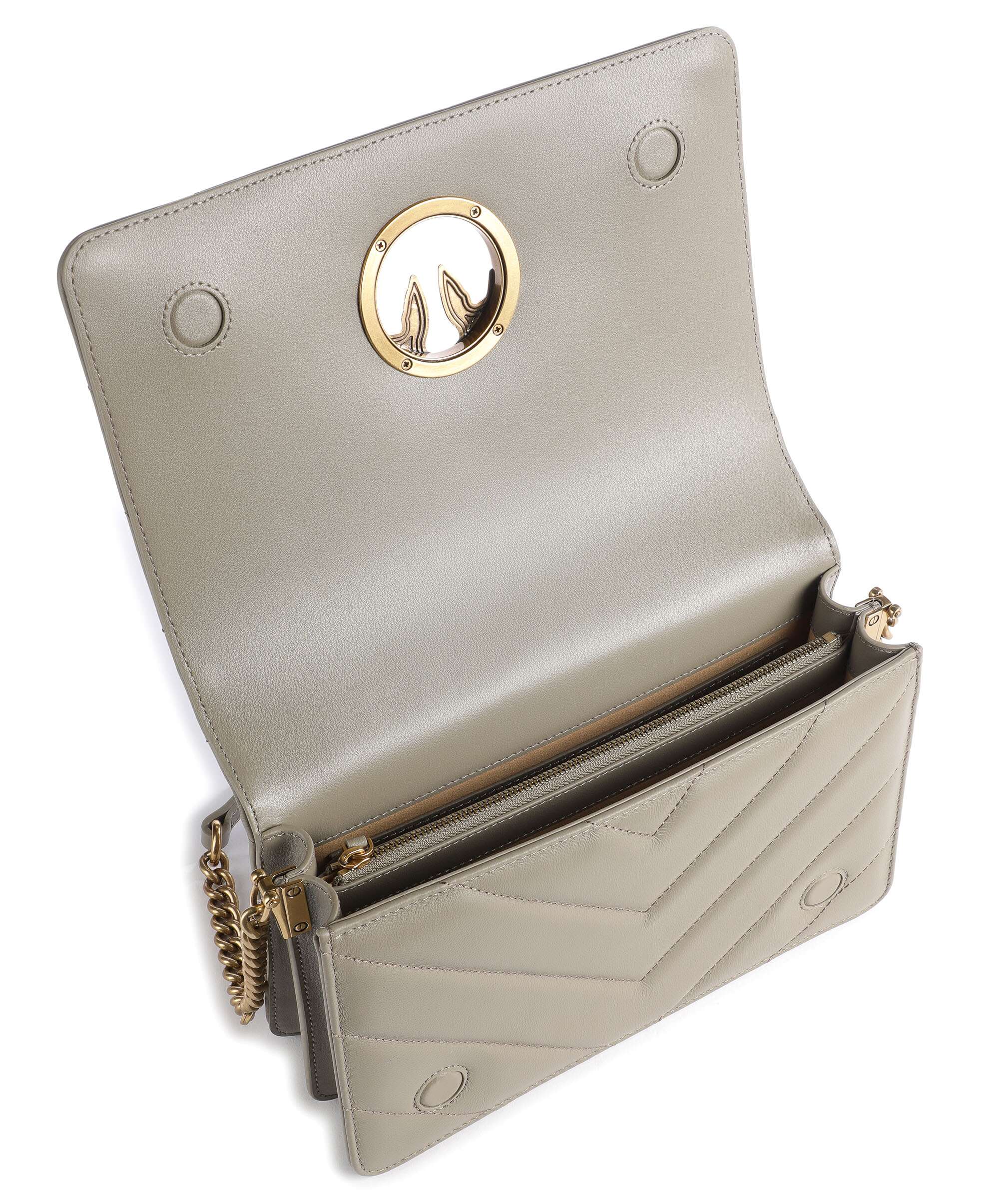 Pinko Love Click Classic Crossbody tas noce/antique gold - Image 6