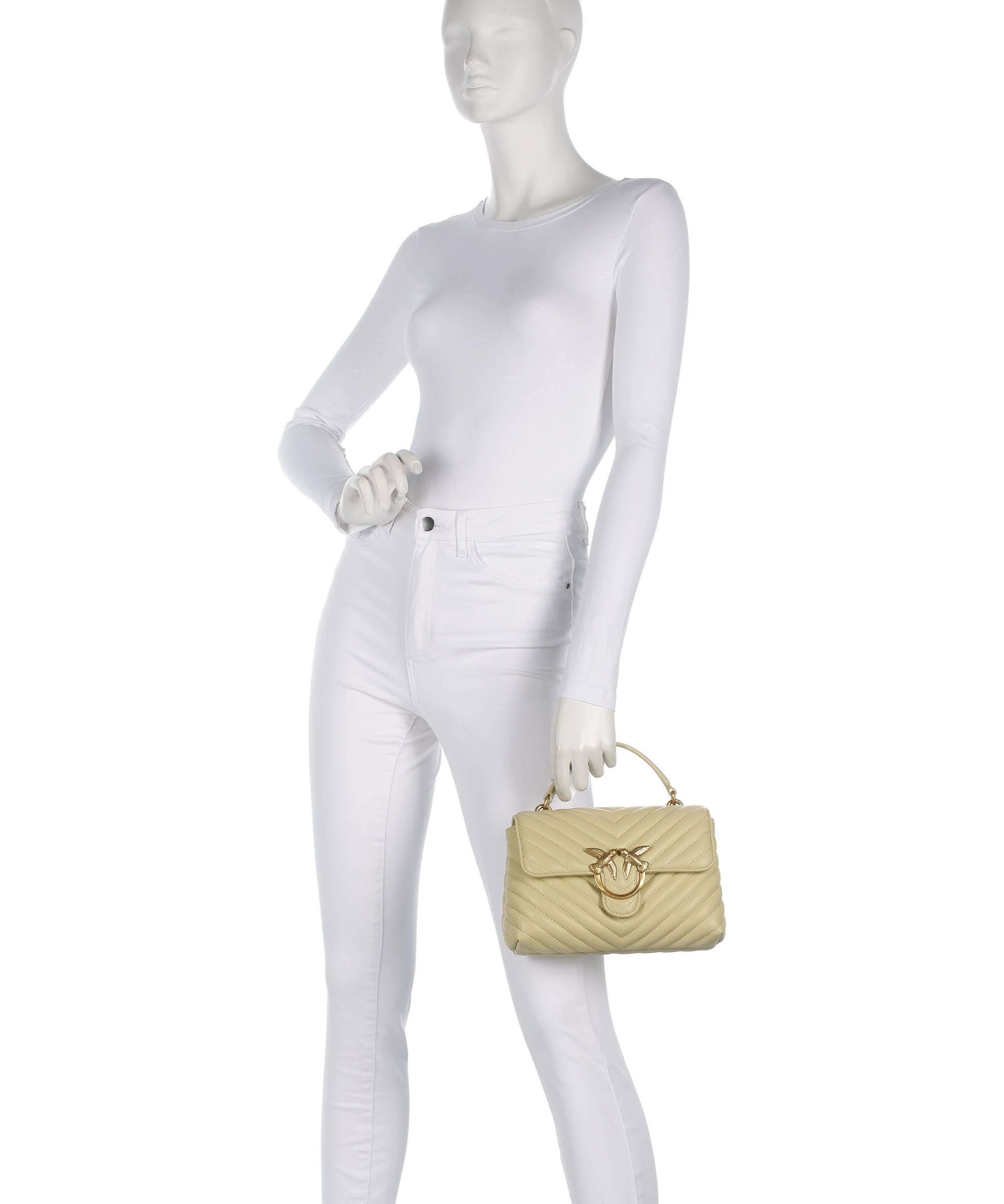Pinko Love Lady Puff Mini Handtas giallo vaniglia/antique gold - Image 3