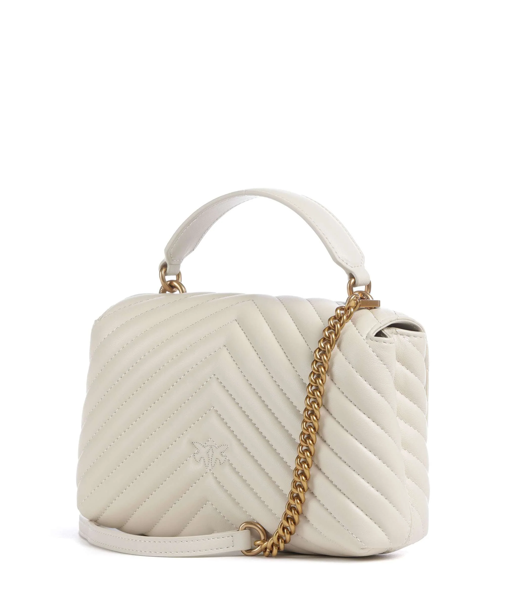 Pinko Love Lady Puff Mini Handtas bianco seta/antique gold - Image 2