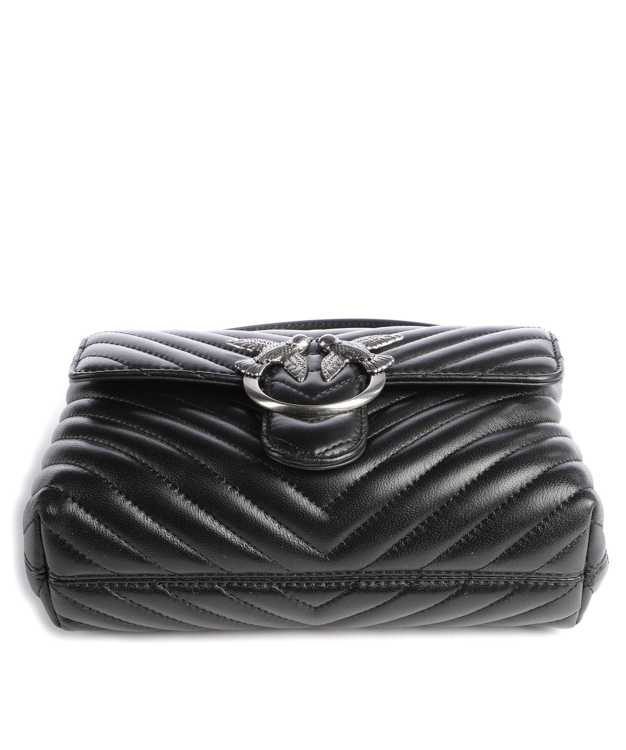 Pinko Love Lady Puff Mini Handtas nero/old silver - Image 5