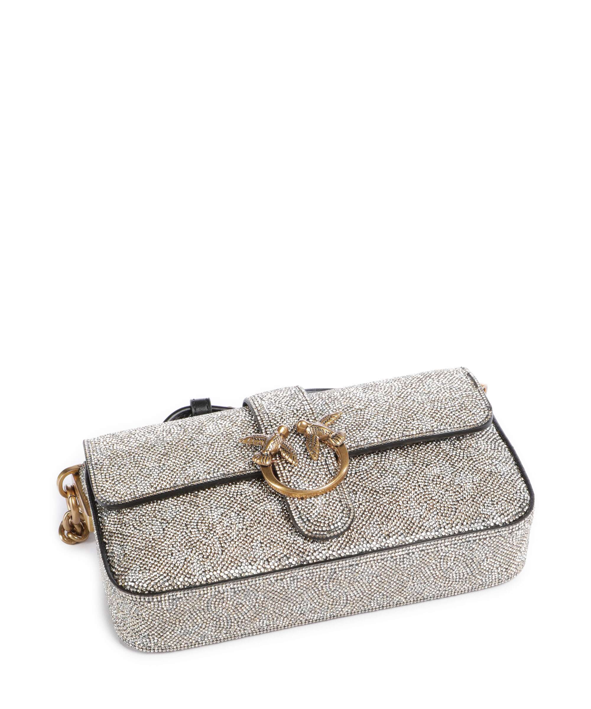 Pinko Love One Baby Slouchy Crossbody tas oro/antique gold - Image 6