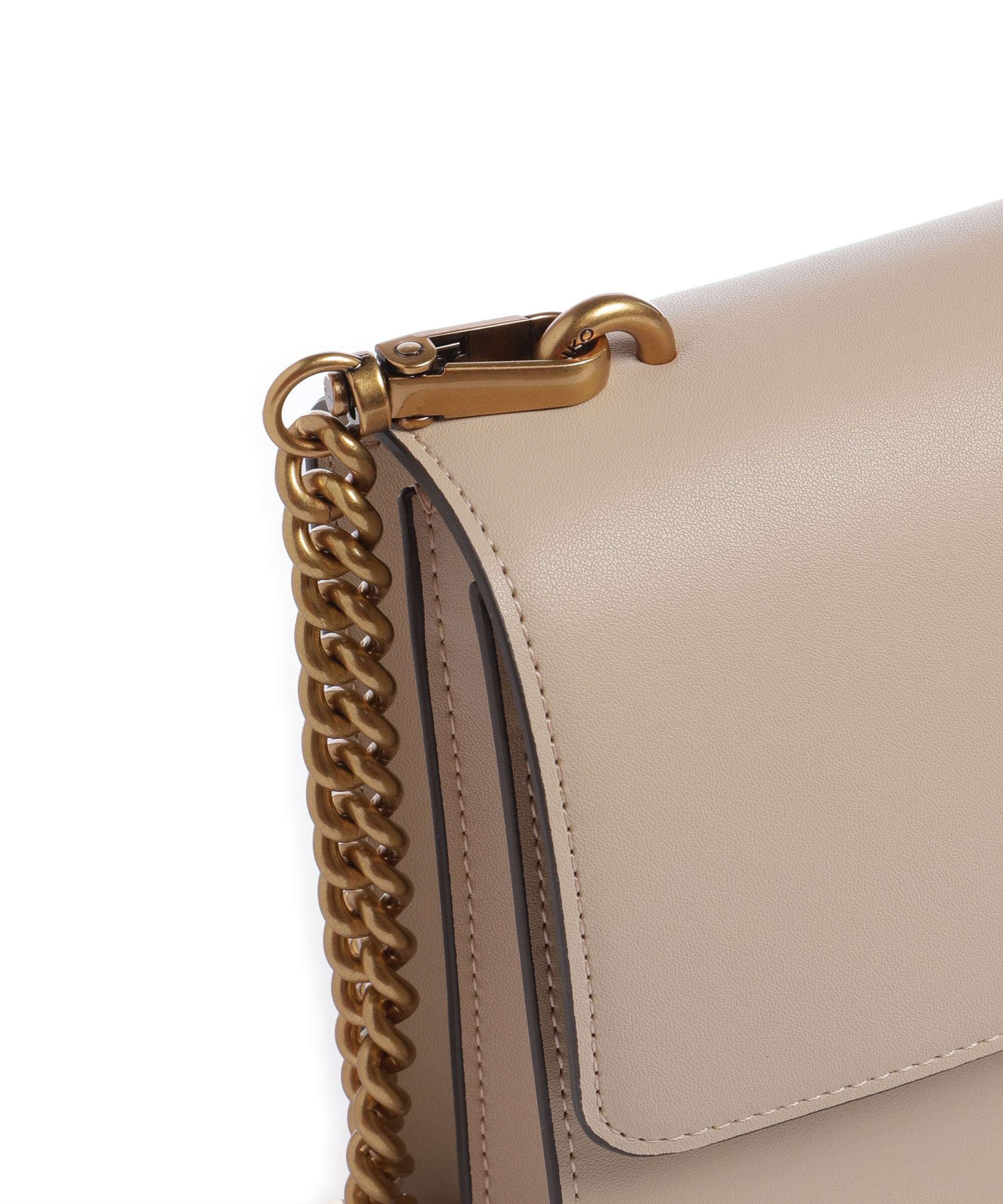 Pinko Love One Classic Crossbody tas beige/grigio fumo/antique gold - Image 4