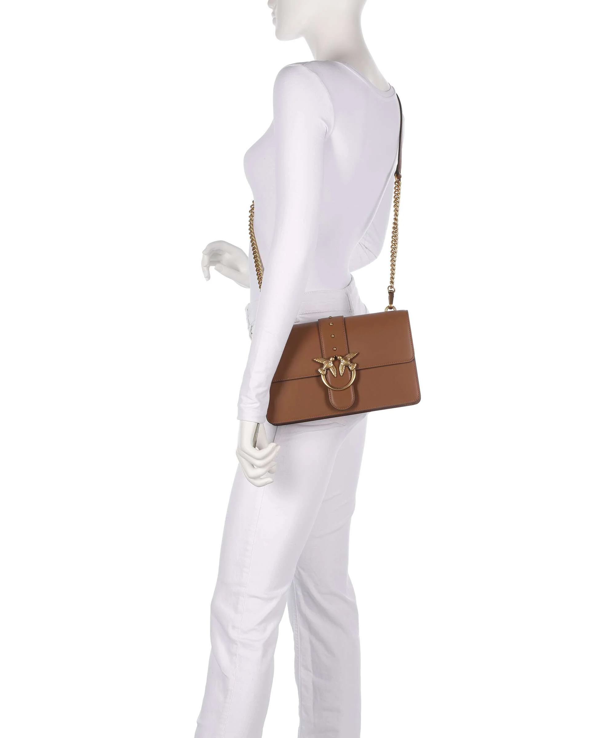 Pinko Love One Classic Crossbody tas marrone/leone/antique gold - Image 3