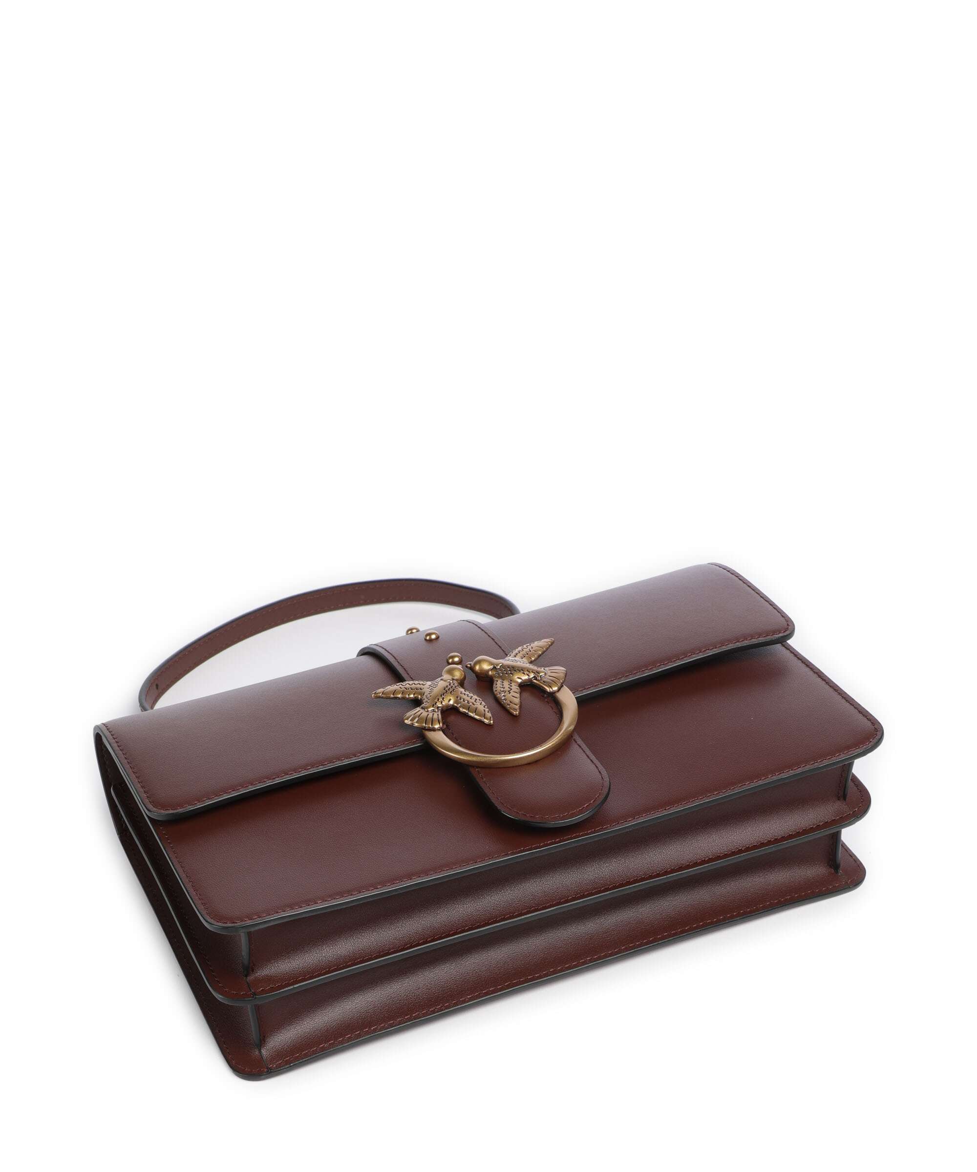 Pinko Love One Classic Crossbody tas rosso vino/antique gold - Image 5