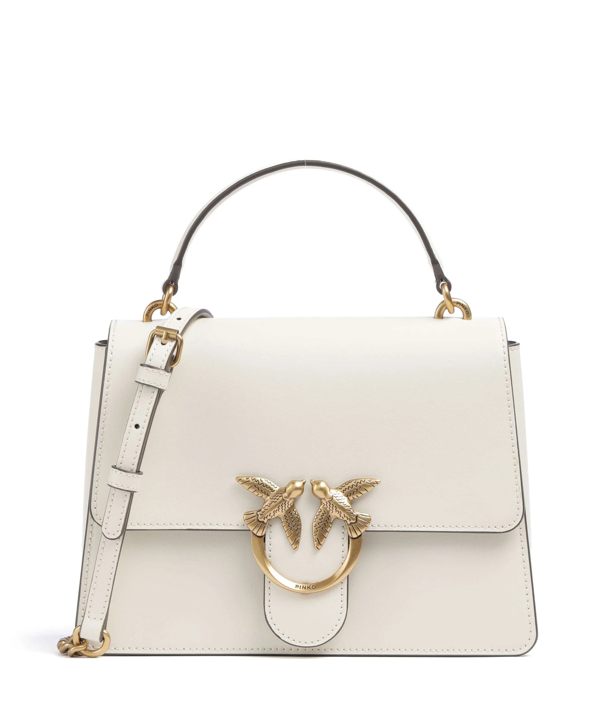 Pinko Love One Classic Handtas bianco seta/antique gold