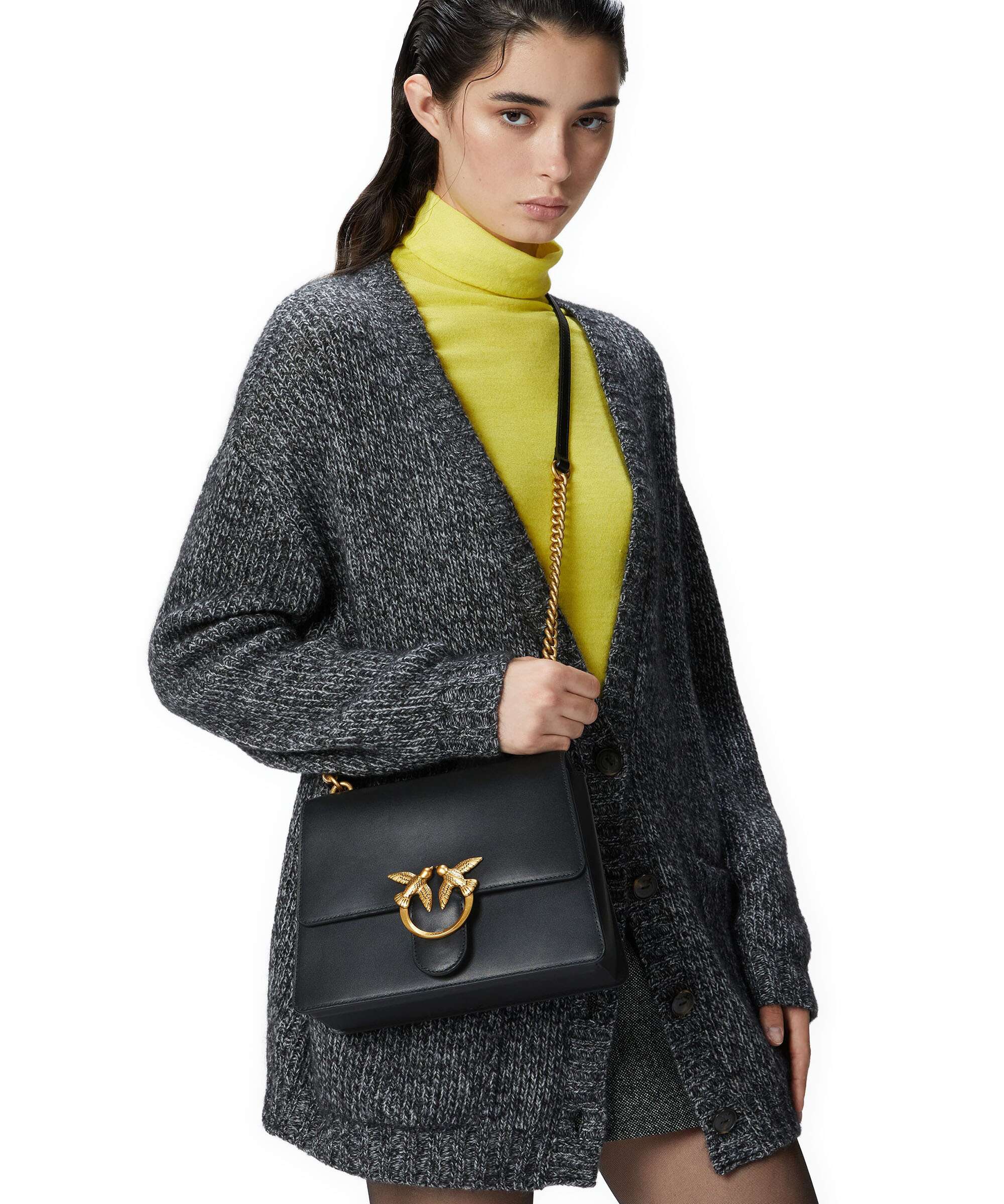 Pinko Love One Classic Handtas nero/antique gold - Image 4