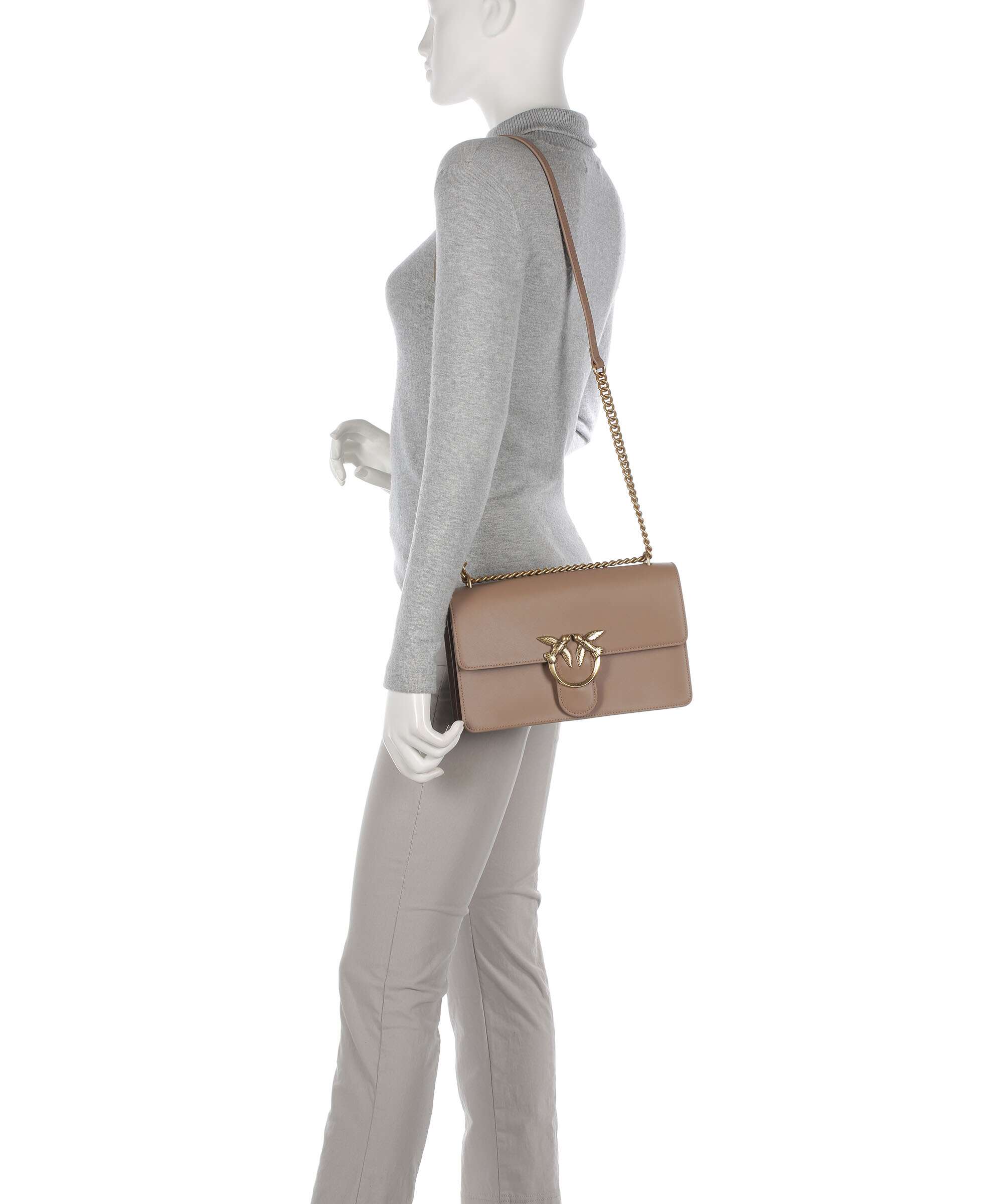 Pinko Love One Classic Schoudertas biscotto zenzero - Image 3