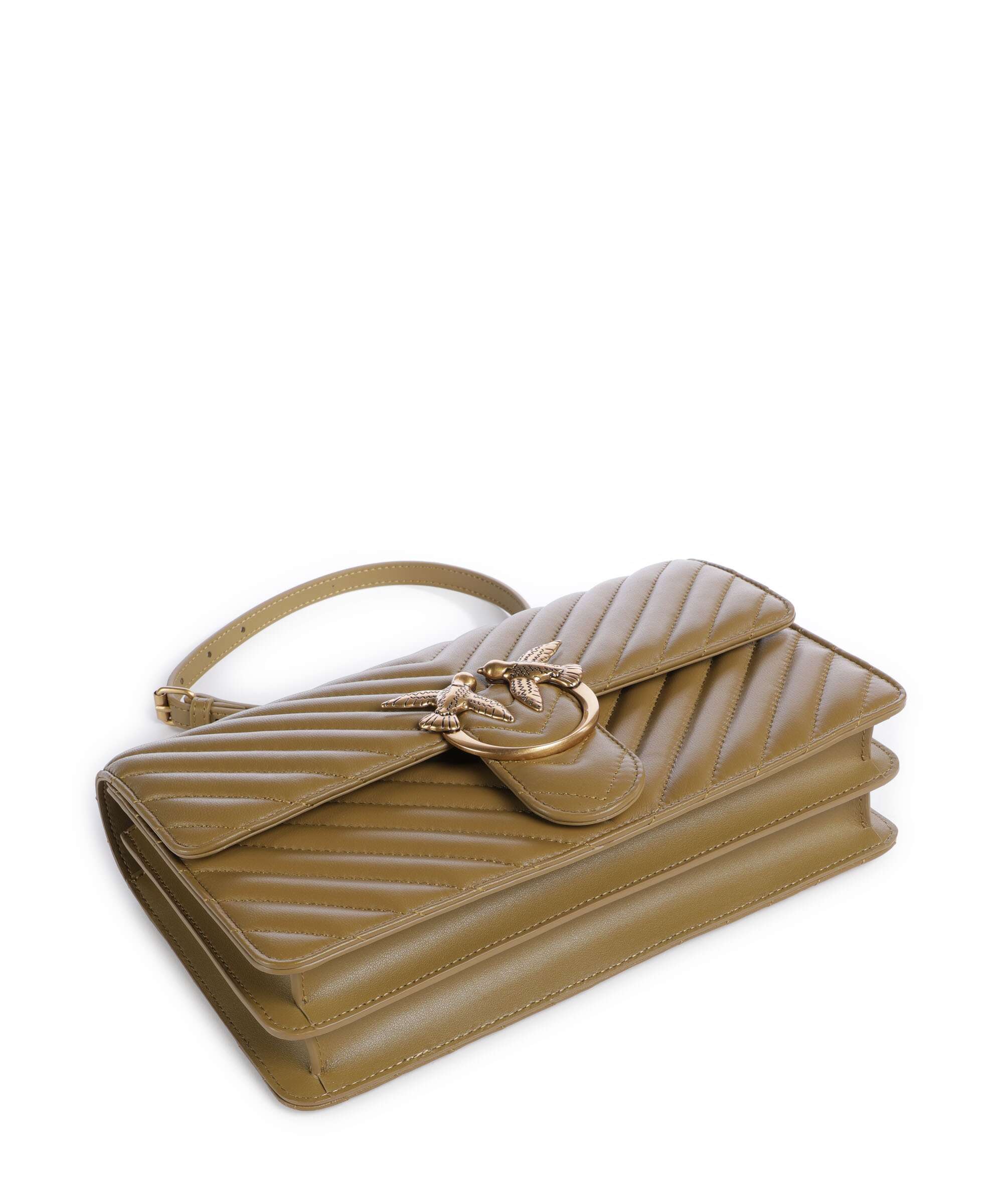 Pinko Love One Classic Schoudertas verde canguro/antique gold - Image 6