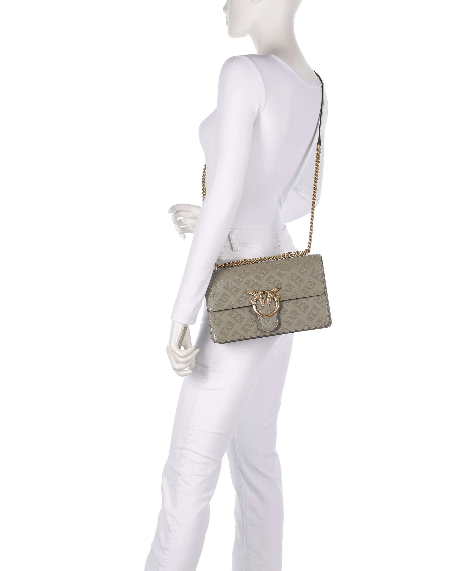 Pinko Love One Classic Schoudertas noce/antique gold - Image 3