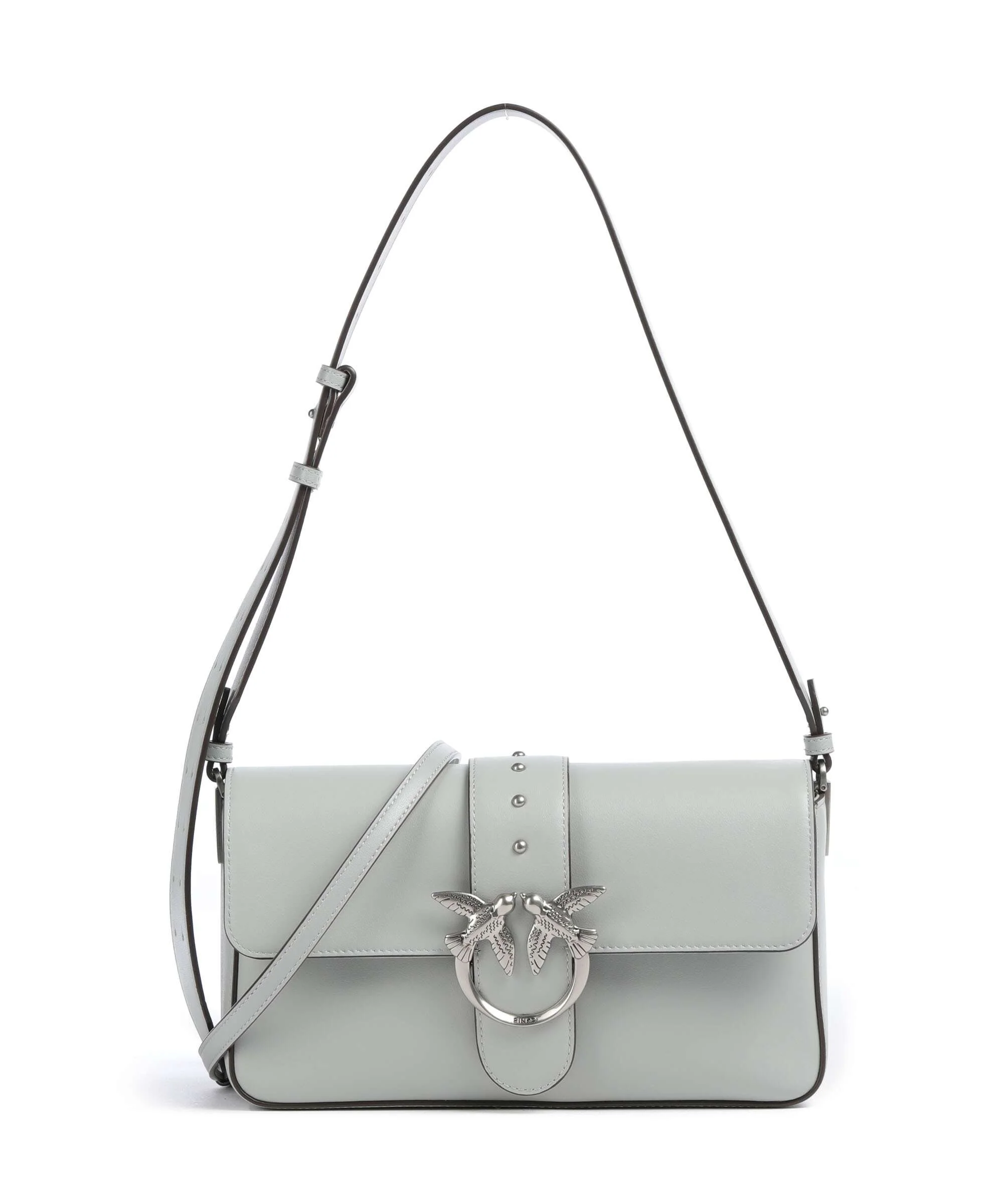 Pinko Love One Classic Slouchy Schoudertas grigio perla/old silver