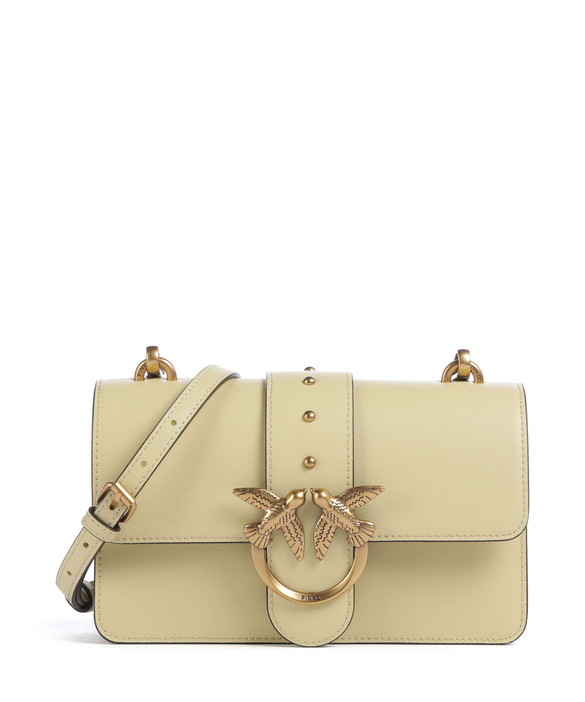 Pinko Love One Mini Crossbody tas giallo vaniglia/antique gold