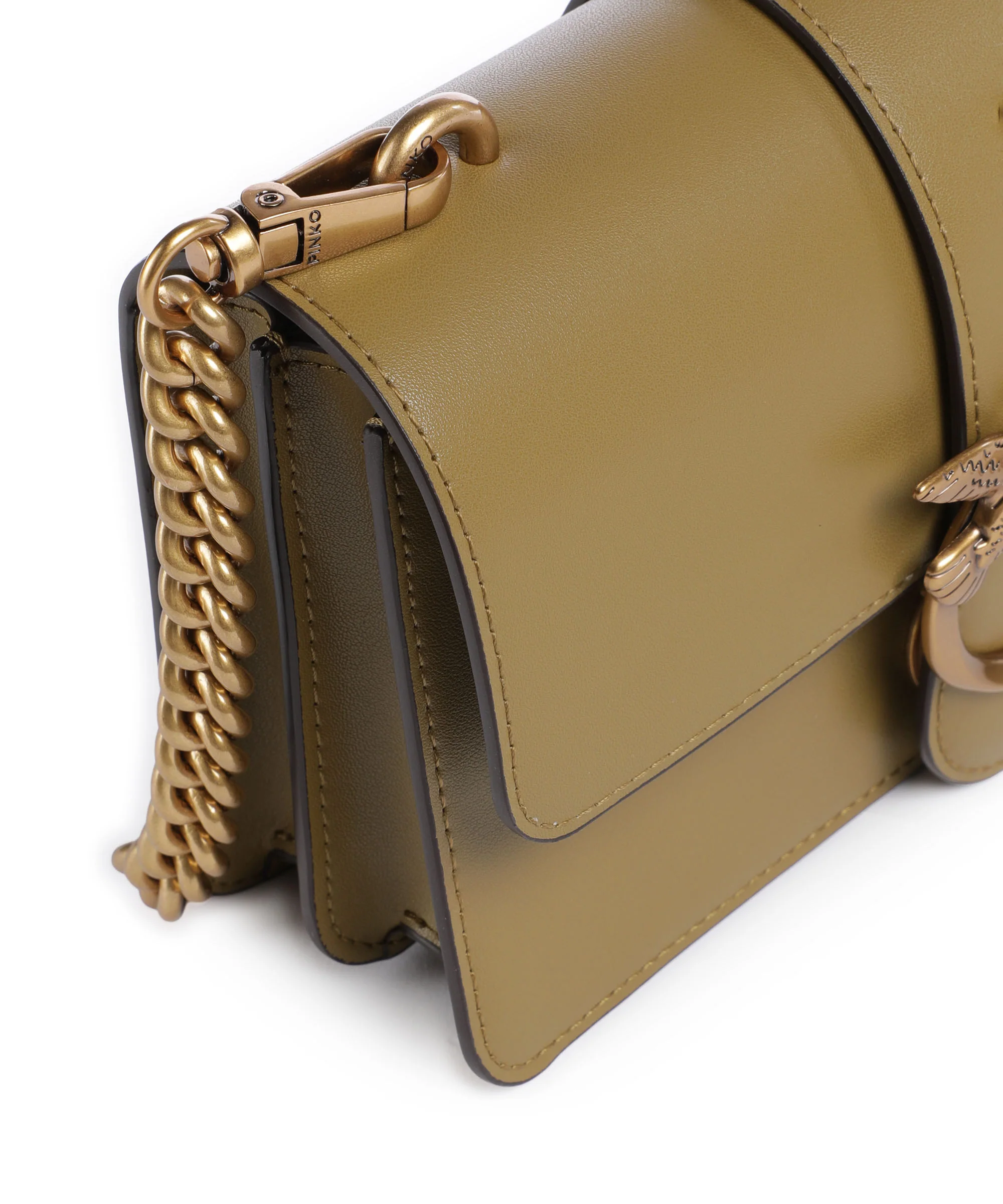 Pinko Love One Mini Crossbody tas verde canguro/antique gold - Image 4